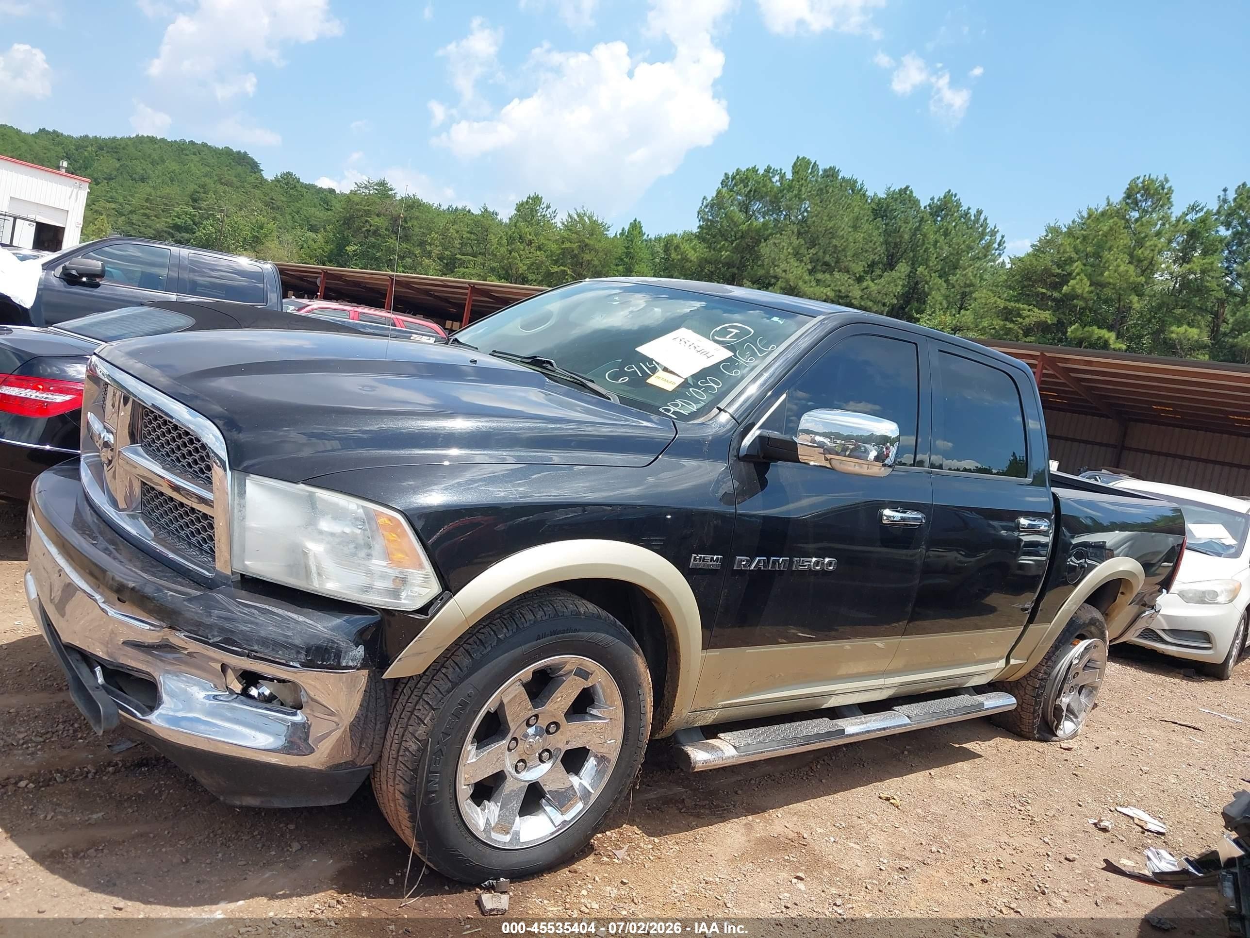 2011 Ram Ram 1500 Laramie Black vin: 1D7RV1CT4BS516914