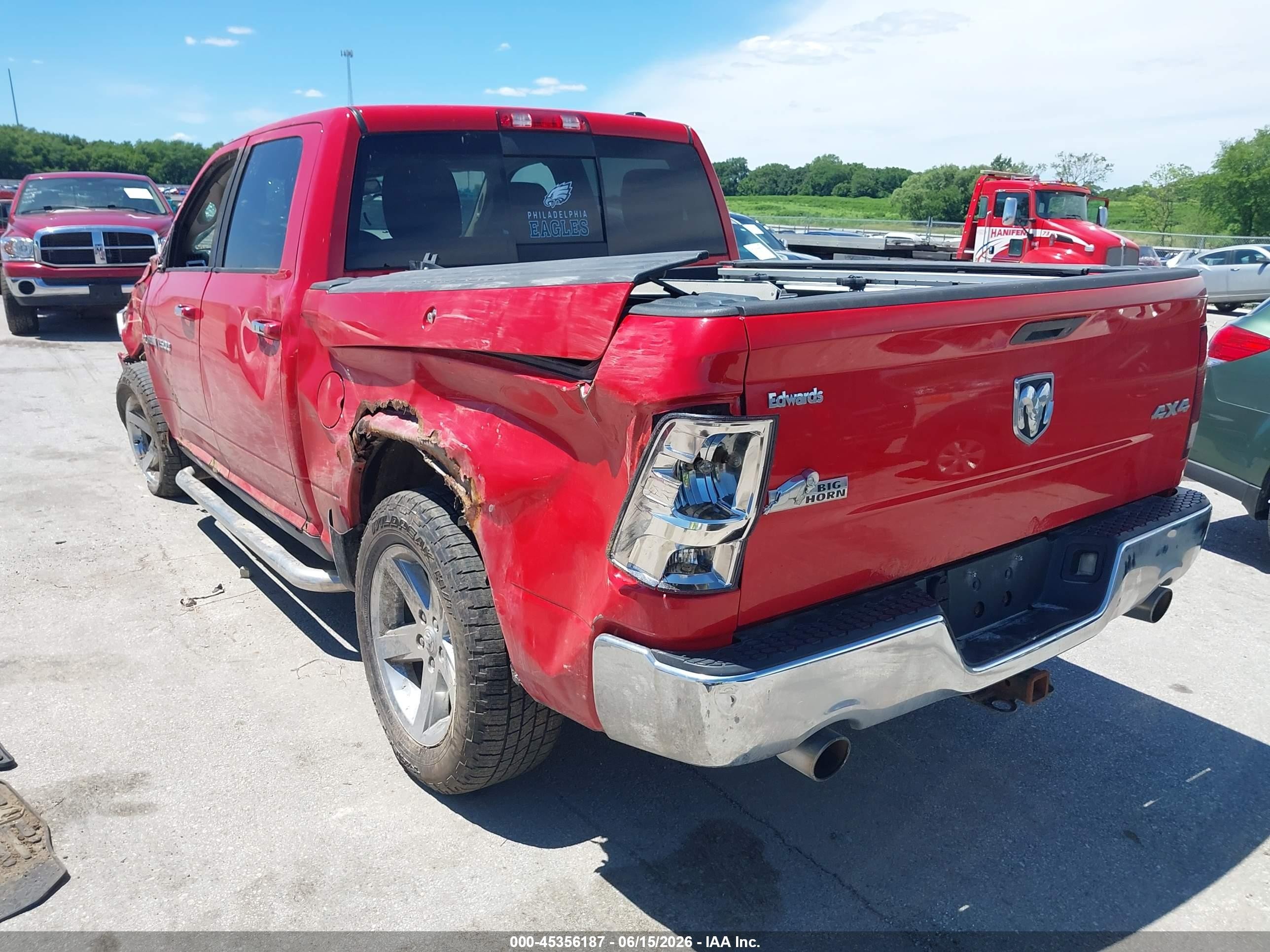 2011 Ram Ram 1500 Slt Красный vin: 1D7RV1CT4BS531025