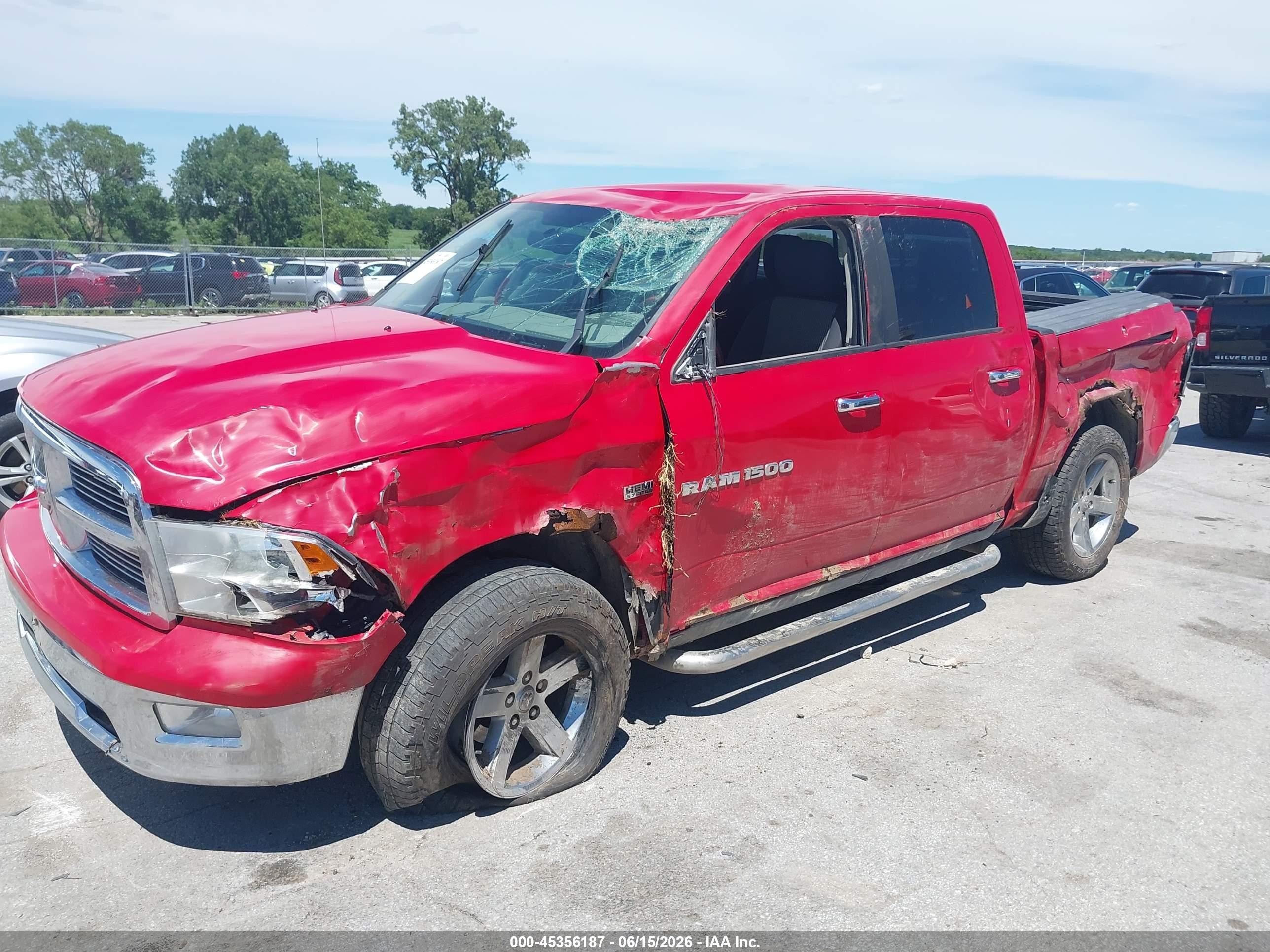 2011 Ram Ram 1500 Slt Красный vin: 1D7RV1CT4BS531025