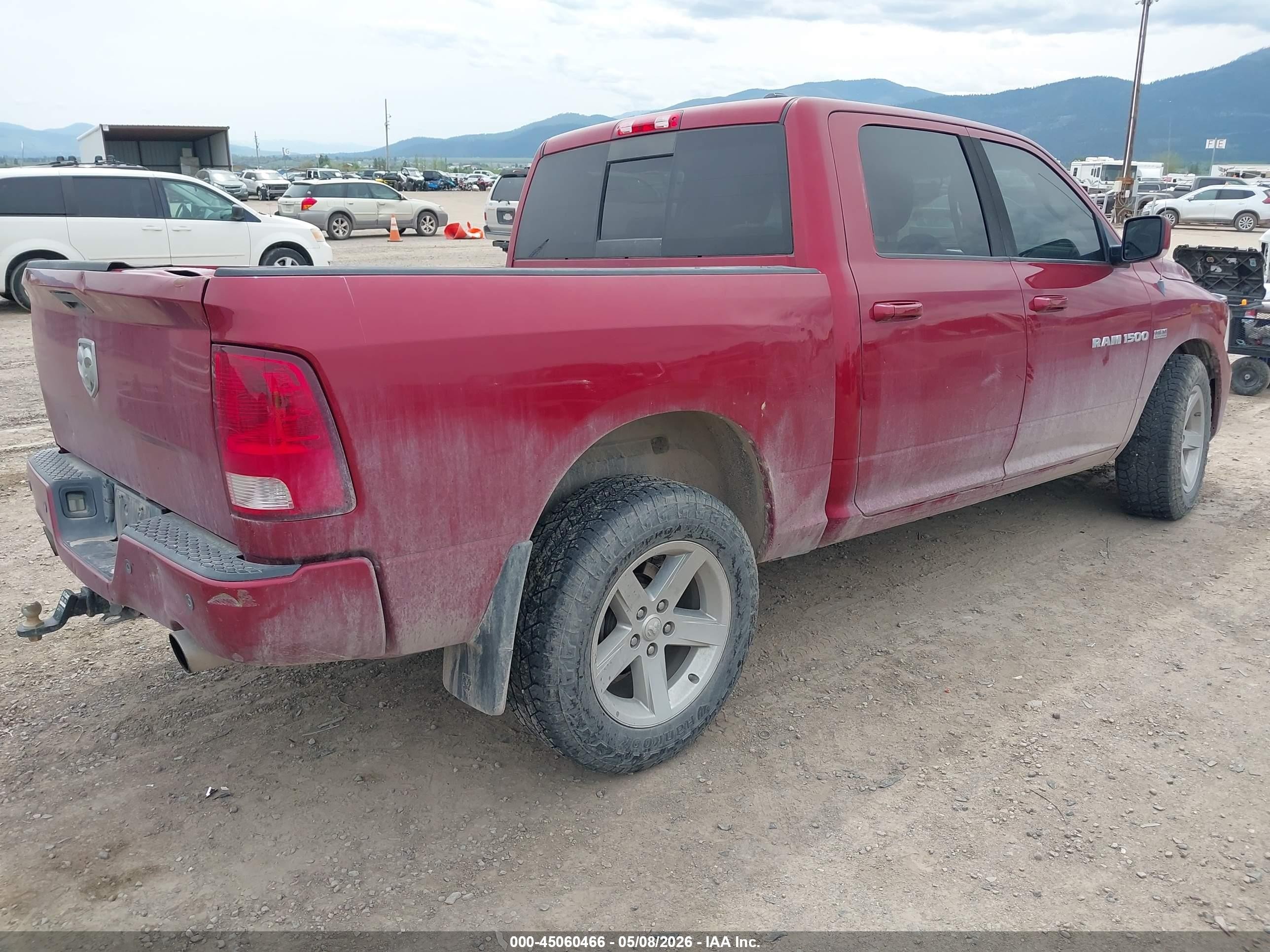 2011 Ram Ram 1500 Sport Темно-бордовый vin: 1D7RV1CT4BS660589