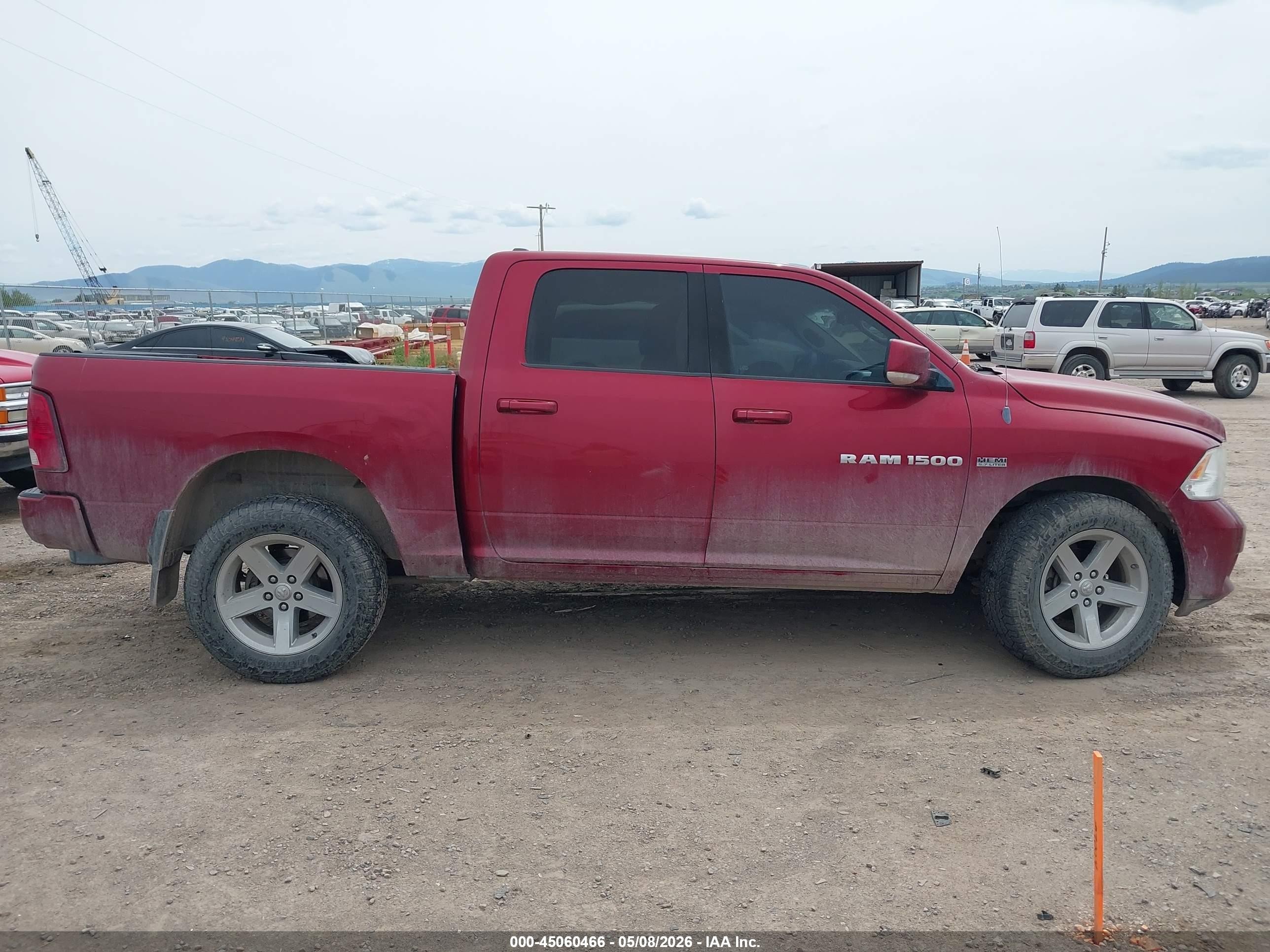 2011 Ram Ram 1500 Sport Темно-бордовый vin: 1D7RV1CT4BS660589