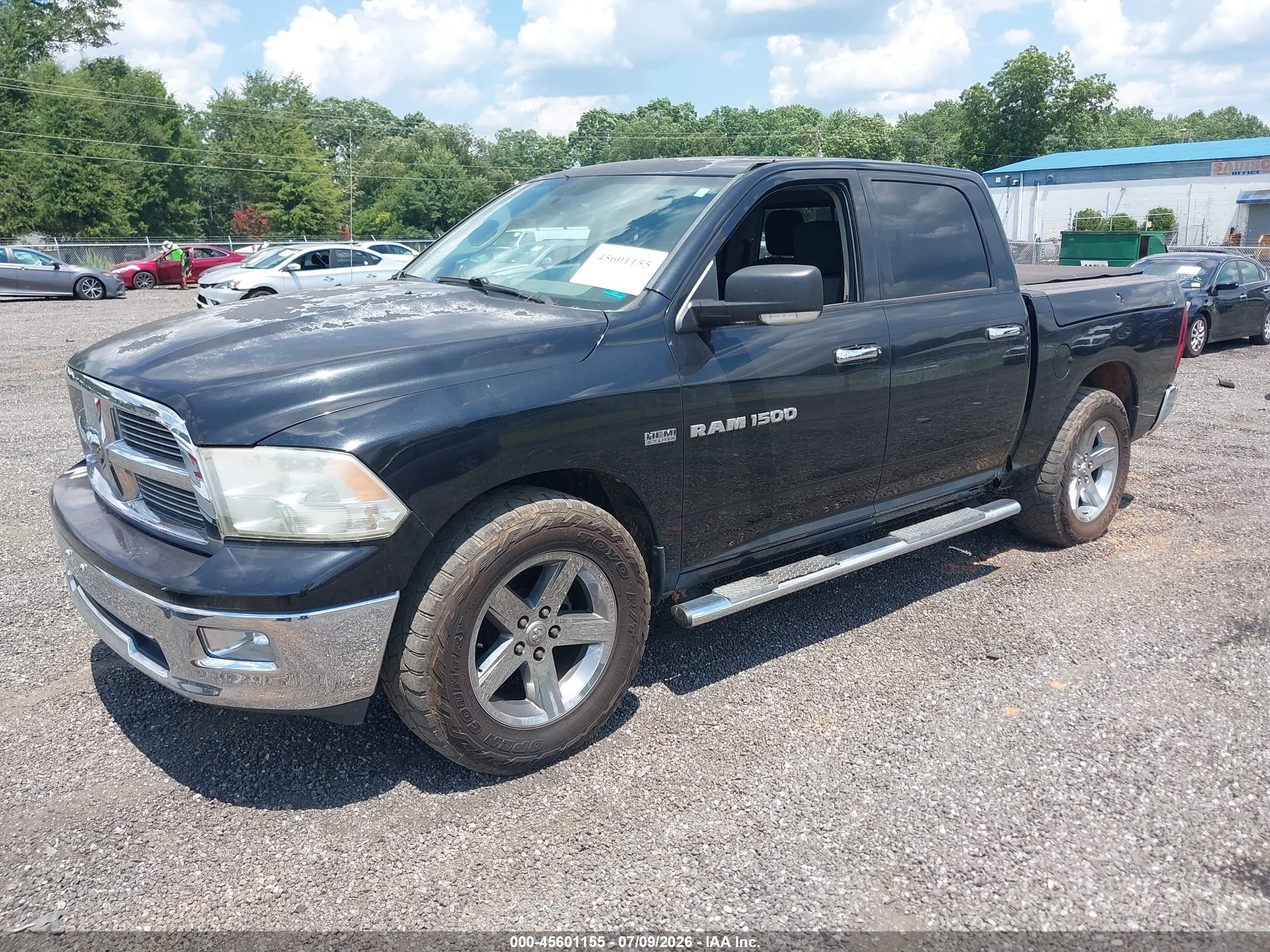 2011 Ram Ram 1500 Slt Black vin: 1D7RV1CT5BS597678