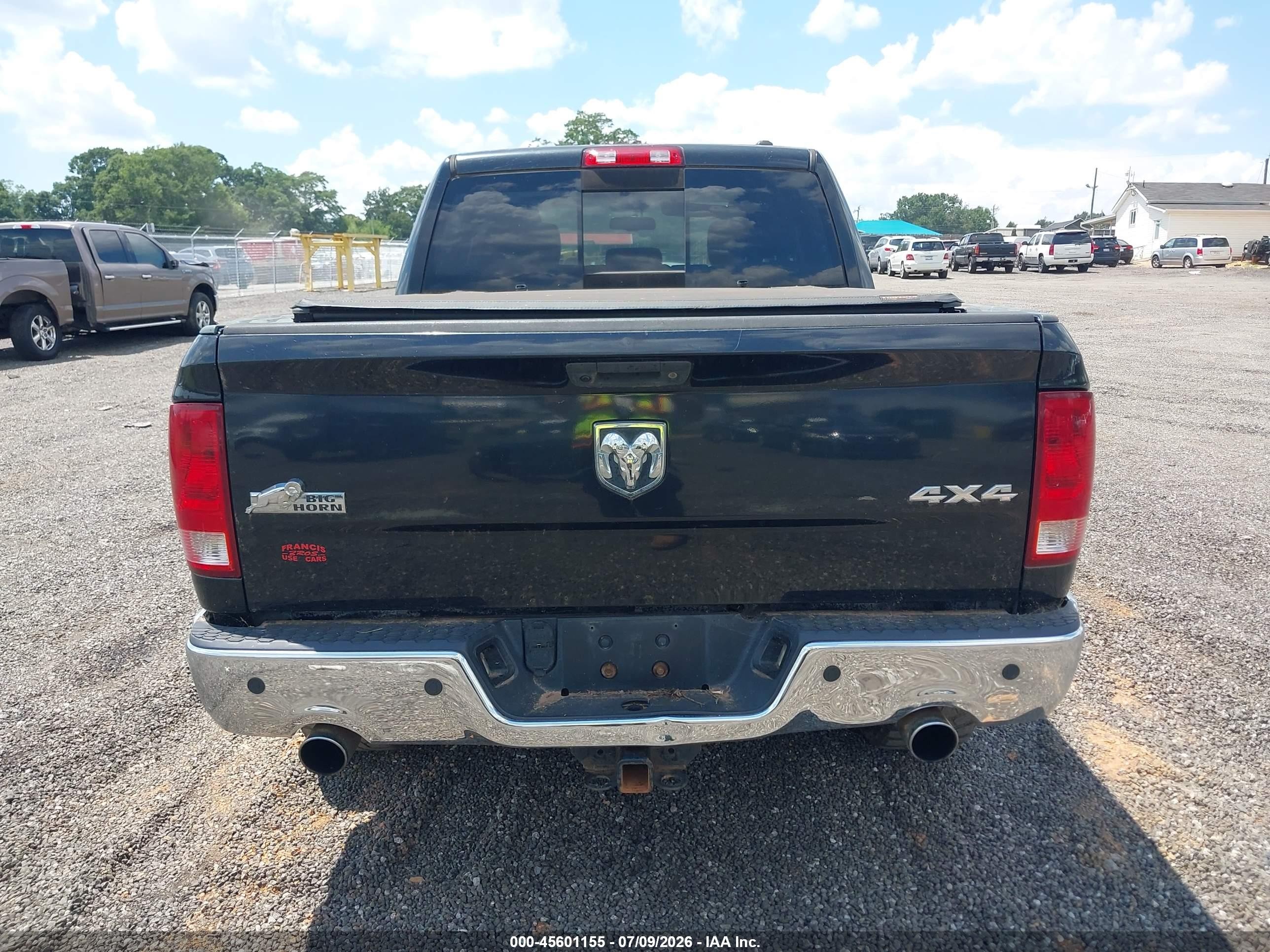 2011 Ram Ram 1500 Slt Black vin: 1D7RV1CT5BS597678