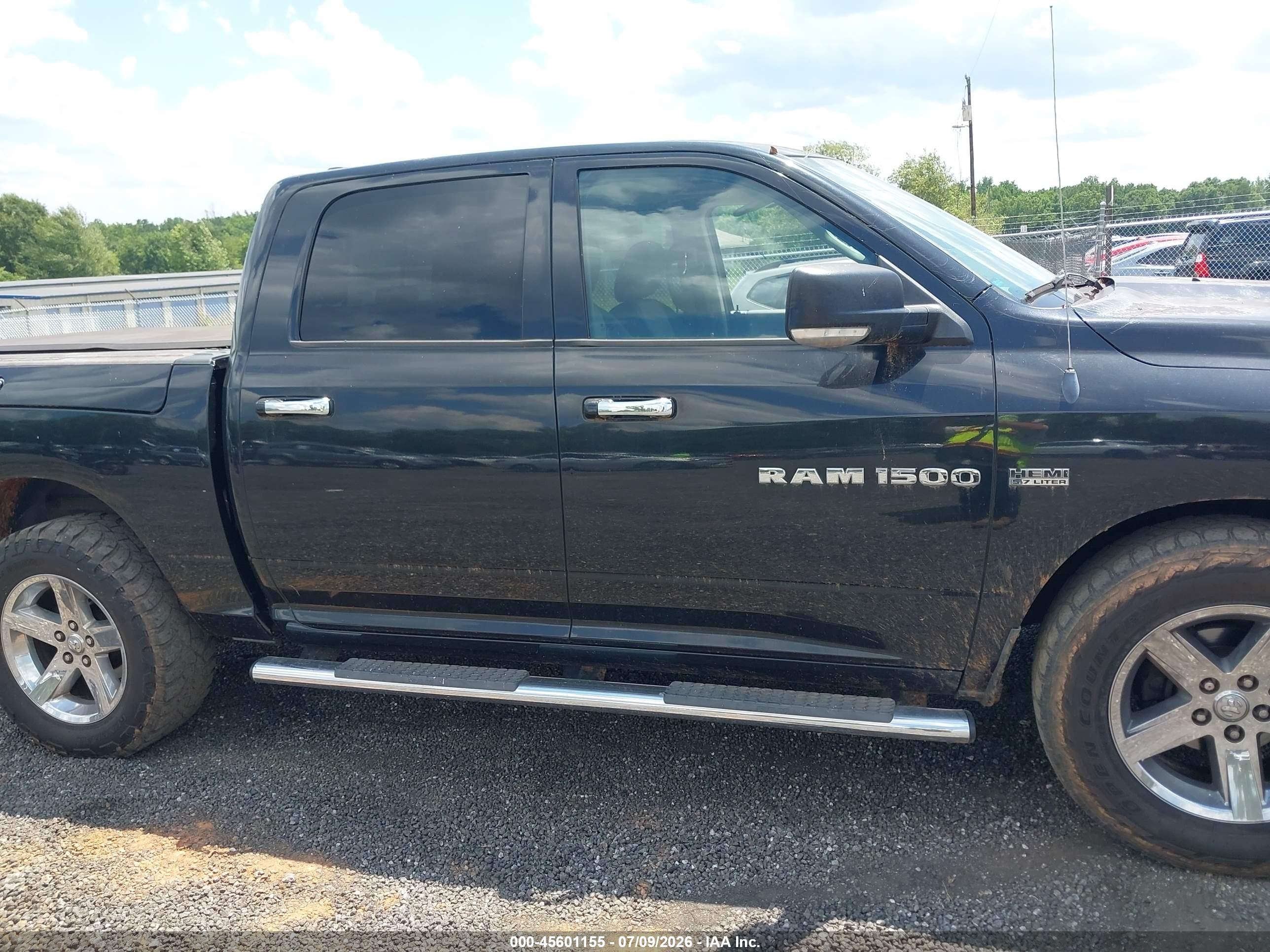 2011 Ram Ram 1500 Slt Black vin: 1D7RV1CT5BS597678