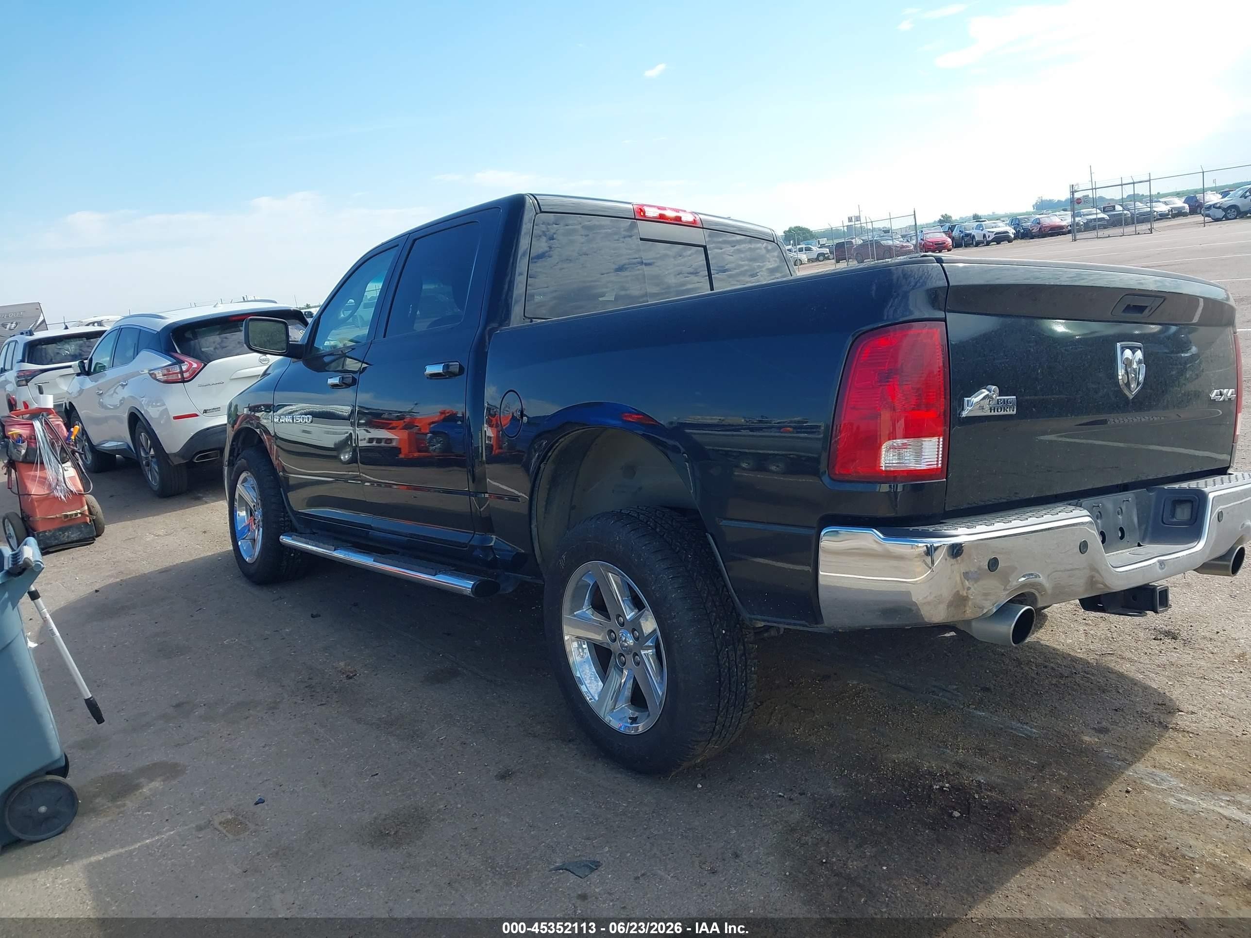 2011 Ram Ram 1500 Slt Black vin: 1D7RV1CT5BS622756