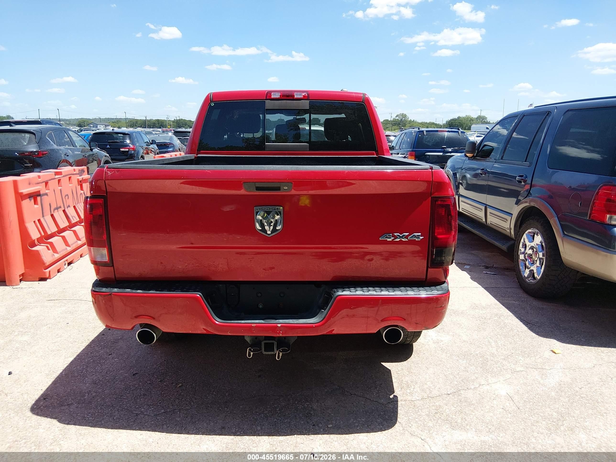 2010 Dodge Ram 1500 Slt/sport/trx Red vin: 1D7RV1CT6AS194369