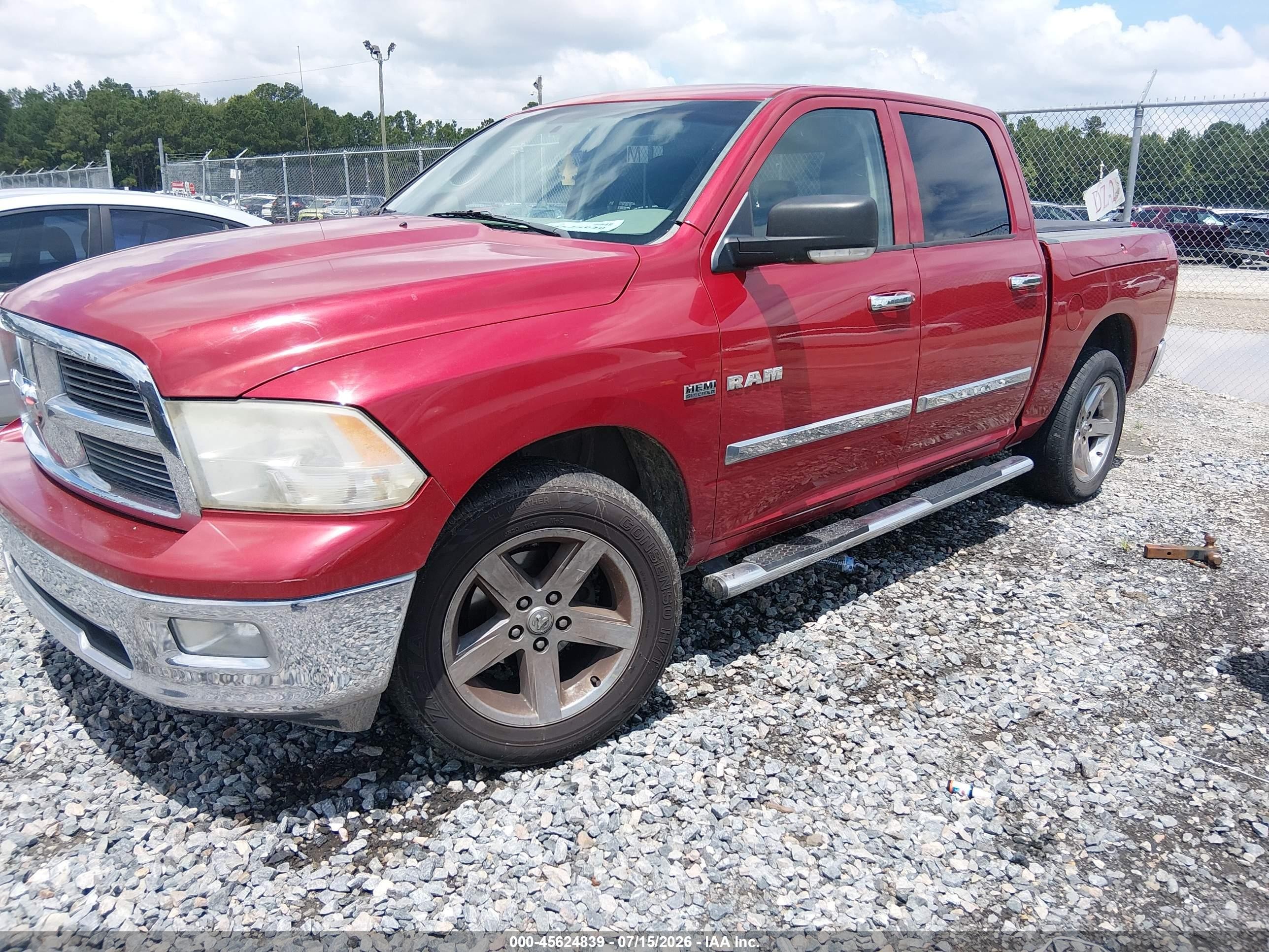 2010 Dodge Ram 1500 Slt/sport/trx Red vin: 1D7RV1CT6AS258118