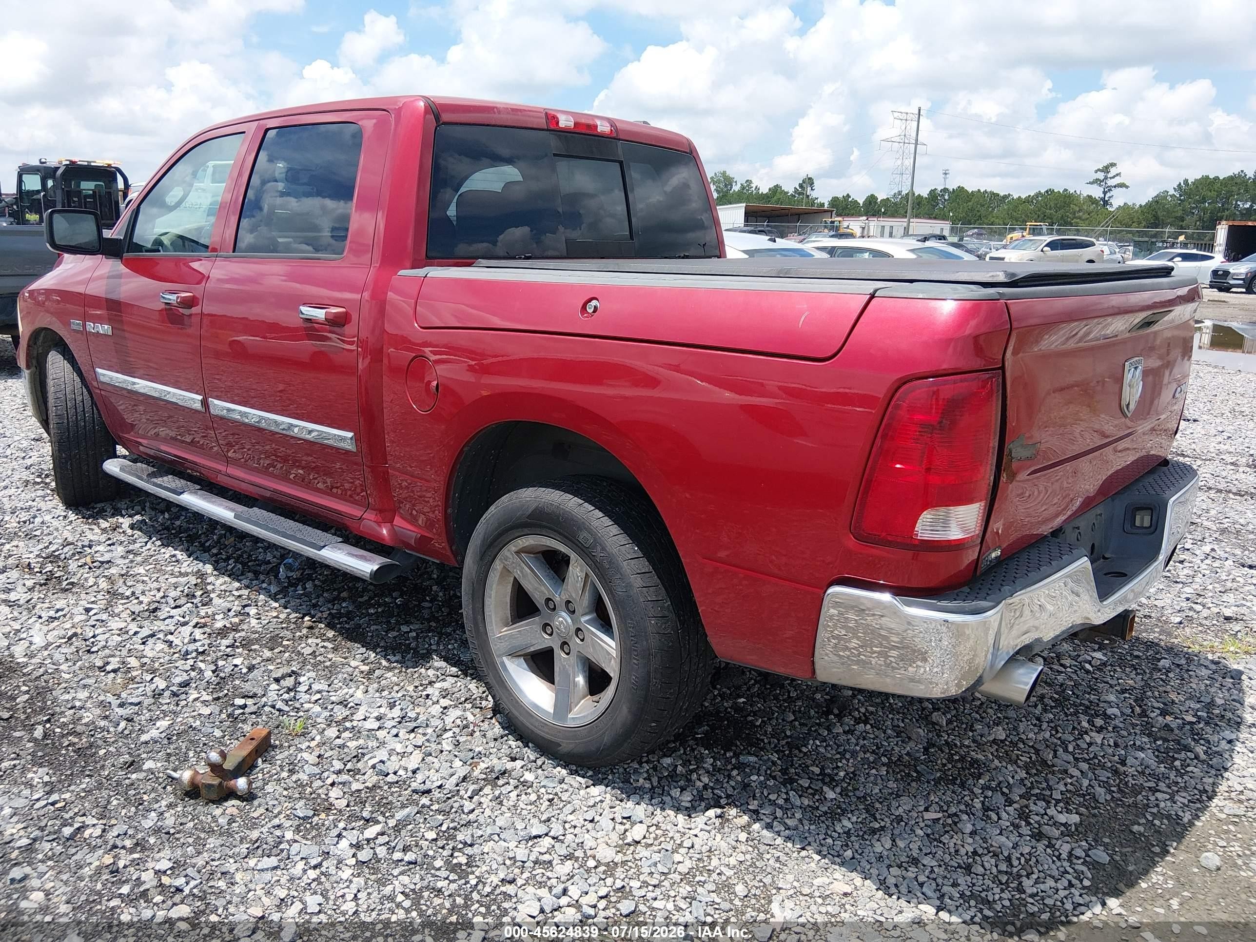 2010 Dodge Ram 1500 Slt/sport/trx Red vin: 1D7RV1CT6AS258118