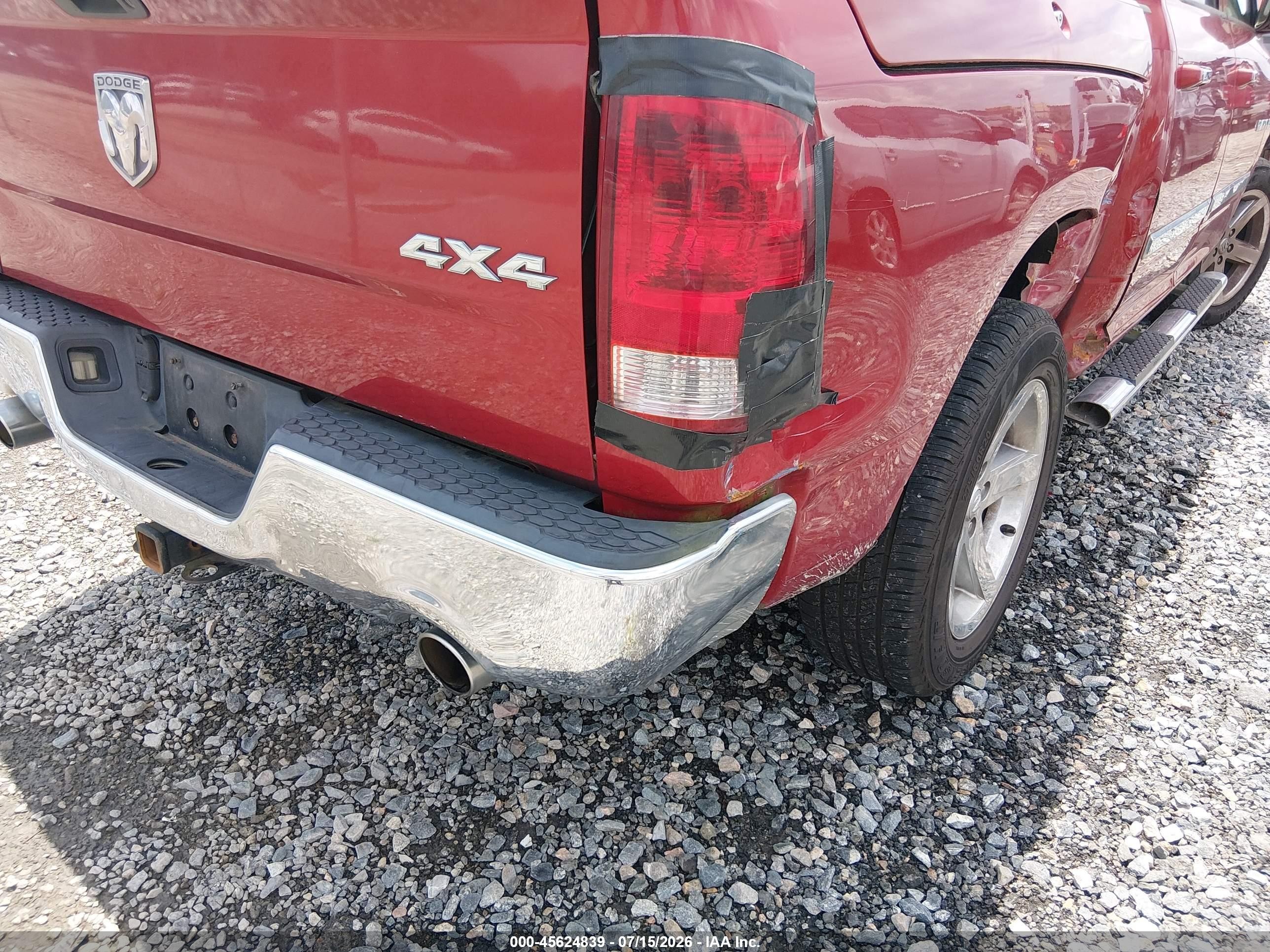 2010 Dodge Ram 1500 Slt/sport/trx Red vin: 1D7RV1CT6AS258118