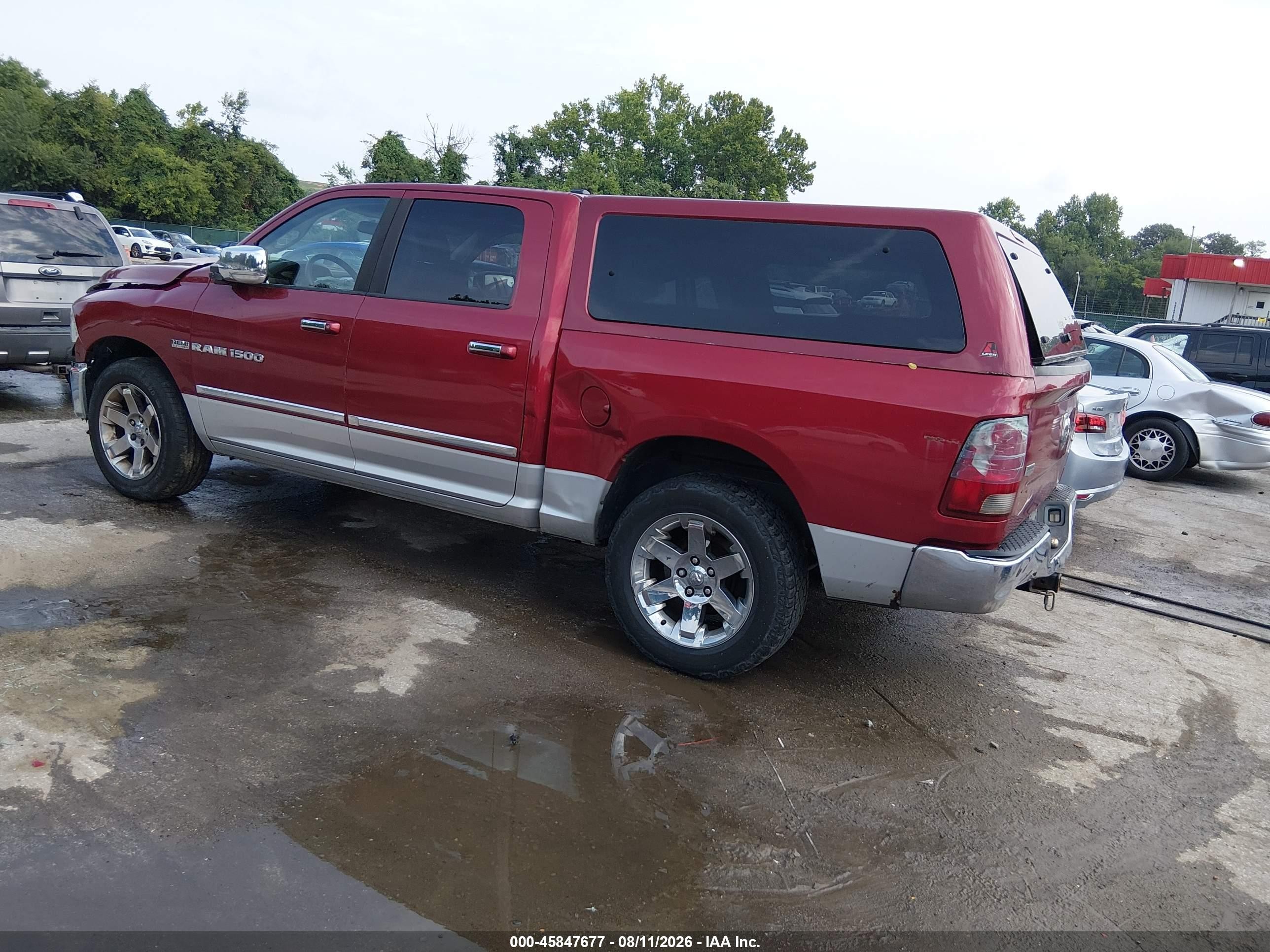 2011 Ram Ram 1500 Laramie Красный vin: 1D7RV1CT6BS545556