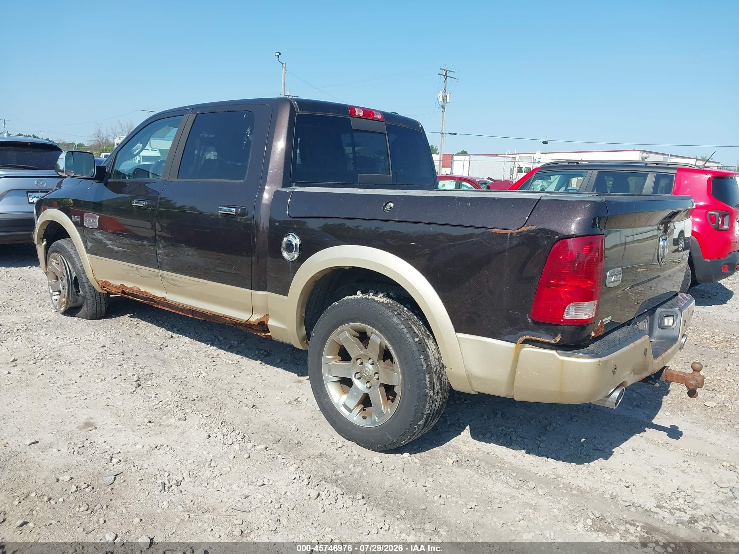 2011 Ram Ram 1500 Laramie Longhorn Brown vin: 1D7RV1CT6BS660254