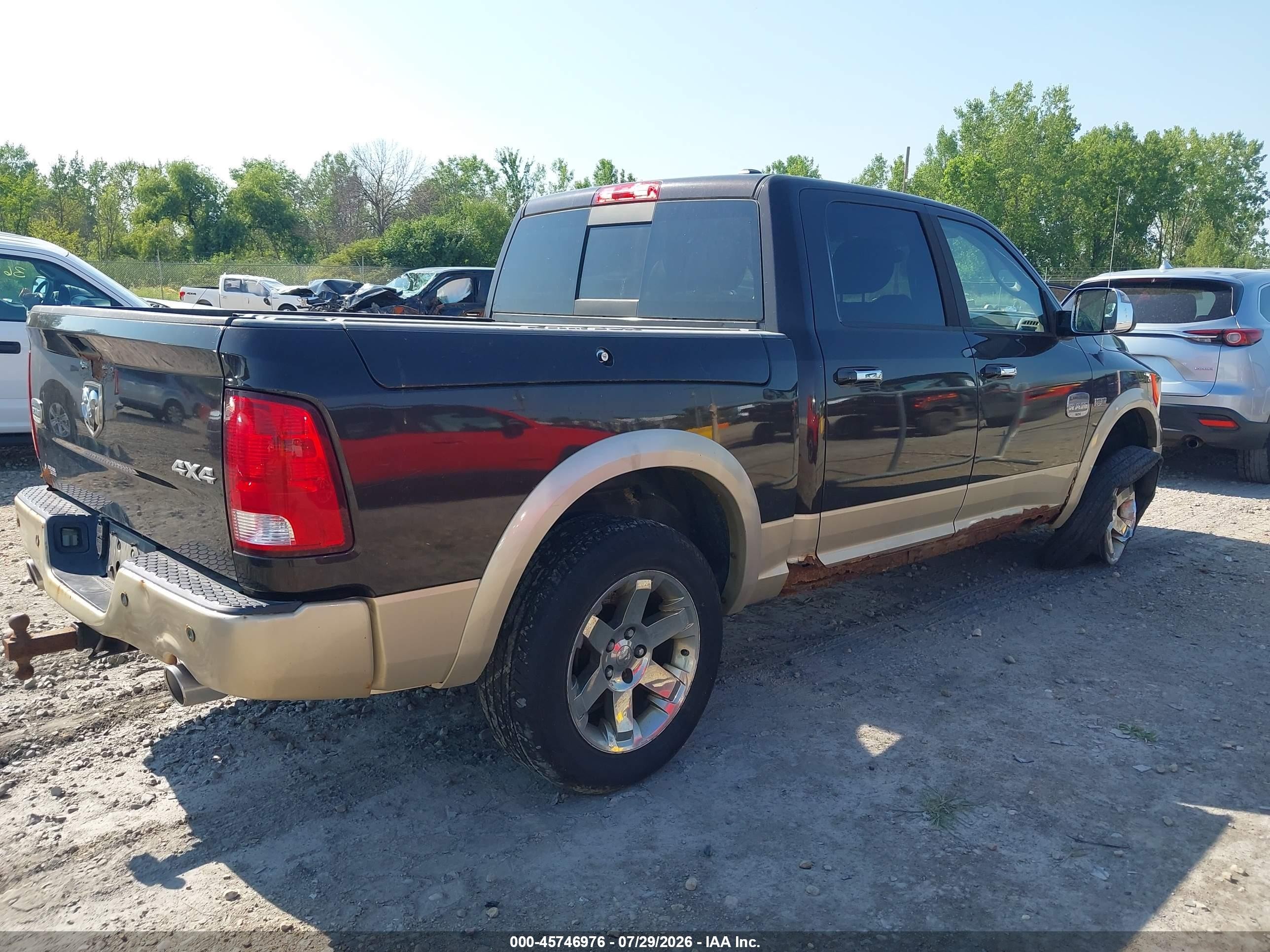 2011 Ram Ram 1500 Laramie Longhorn Brown vin: 1D7RV1CT6BS660254