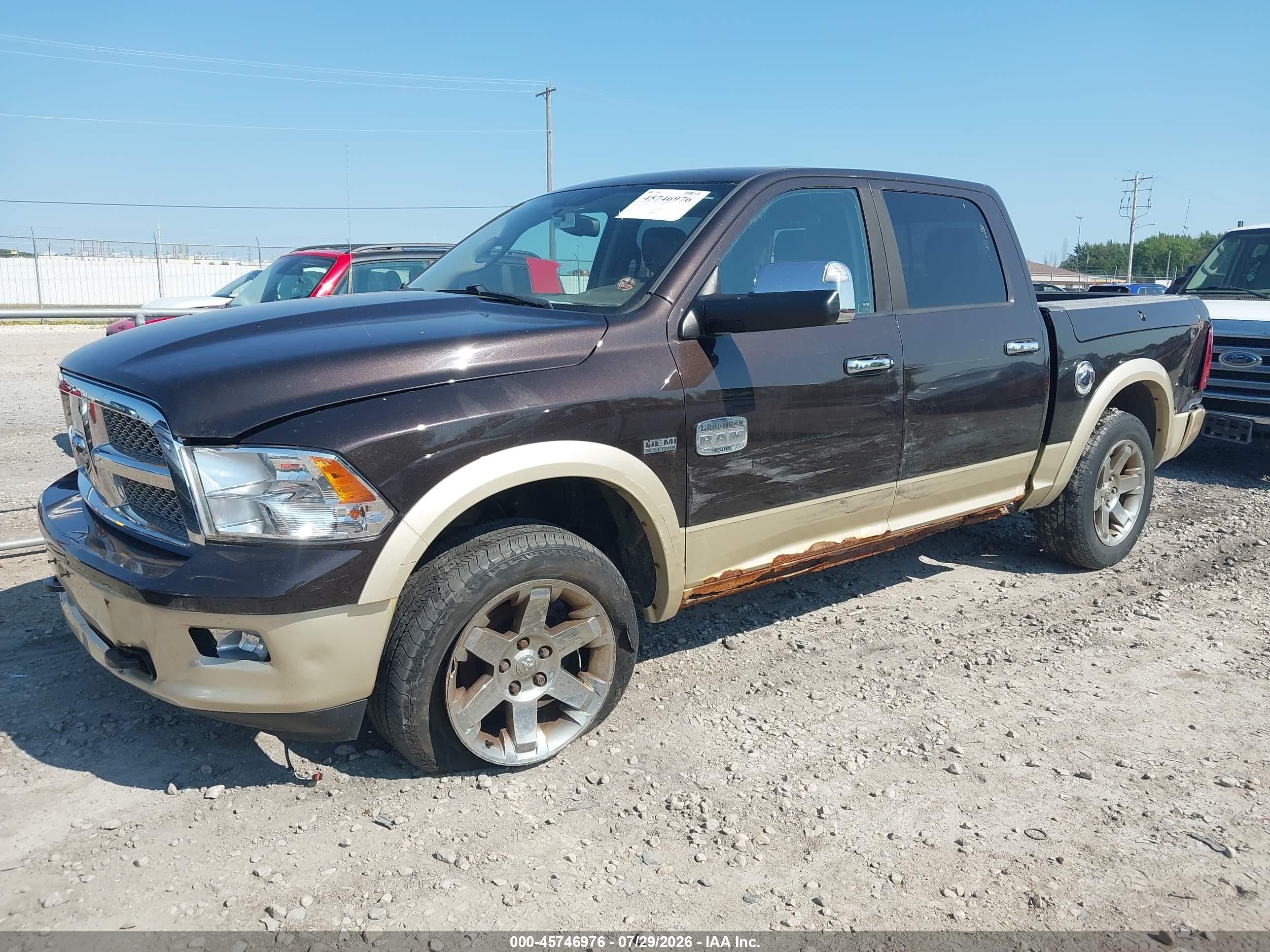 2011 Ram Ram 1500 Laramie Longhorn Brown vin: 1D7RV1CT6BS660254