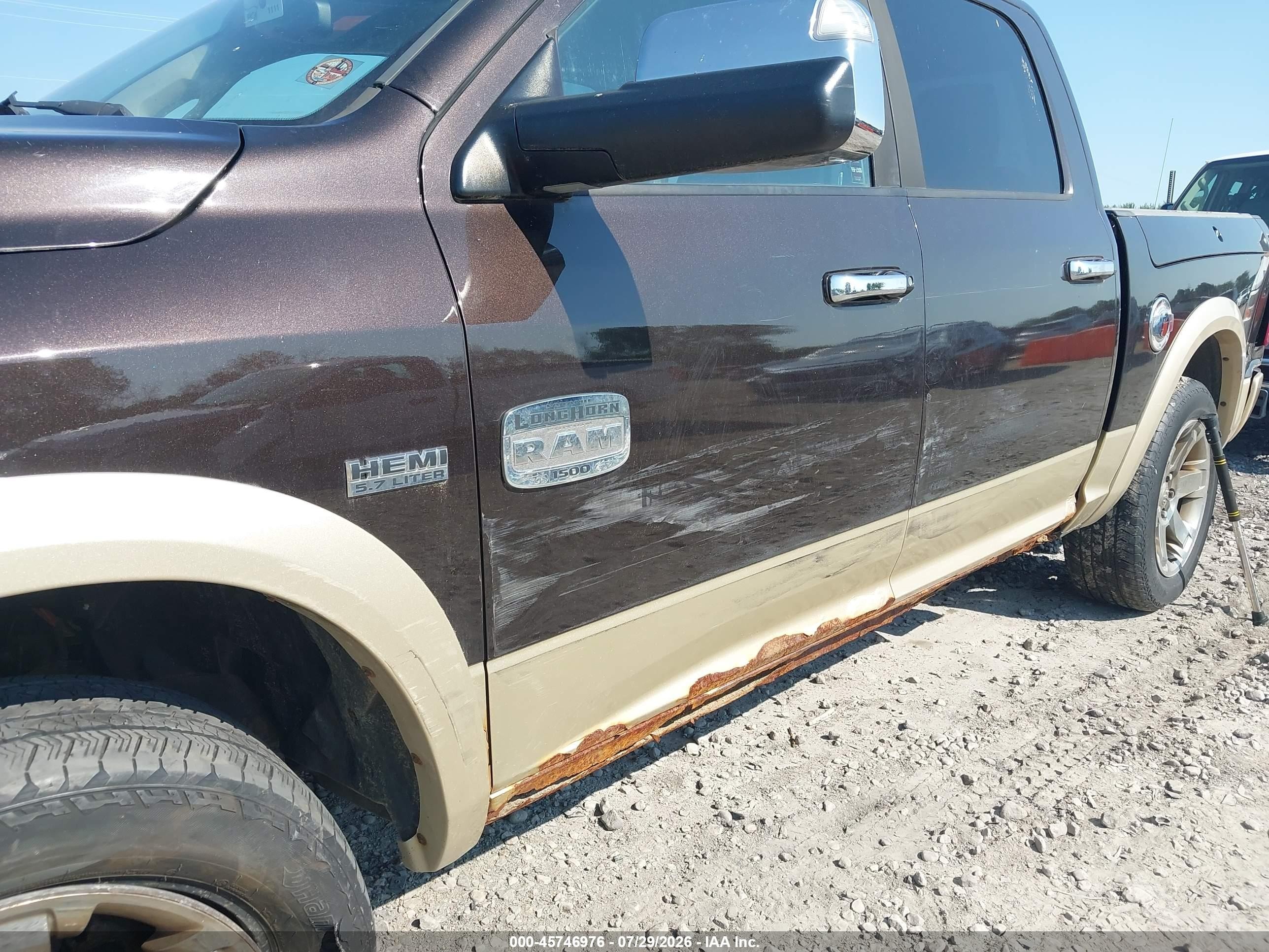 2011 Ram Ram 1500 Laramie Longhorn Brown vin: 1D7RV1CT6BS660254