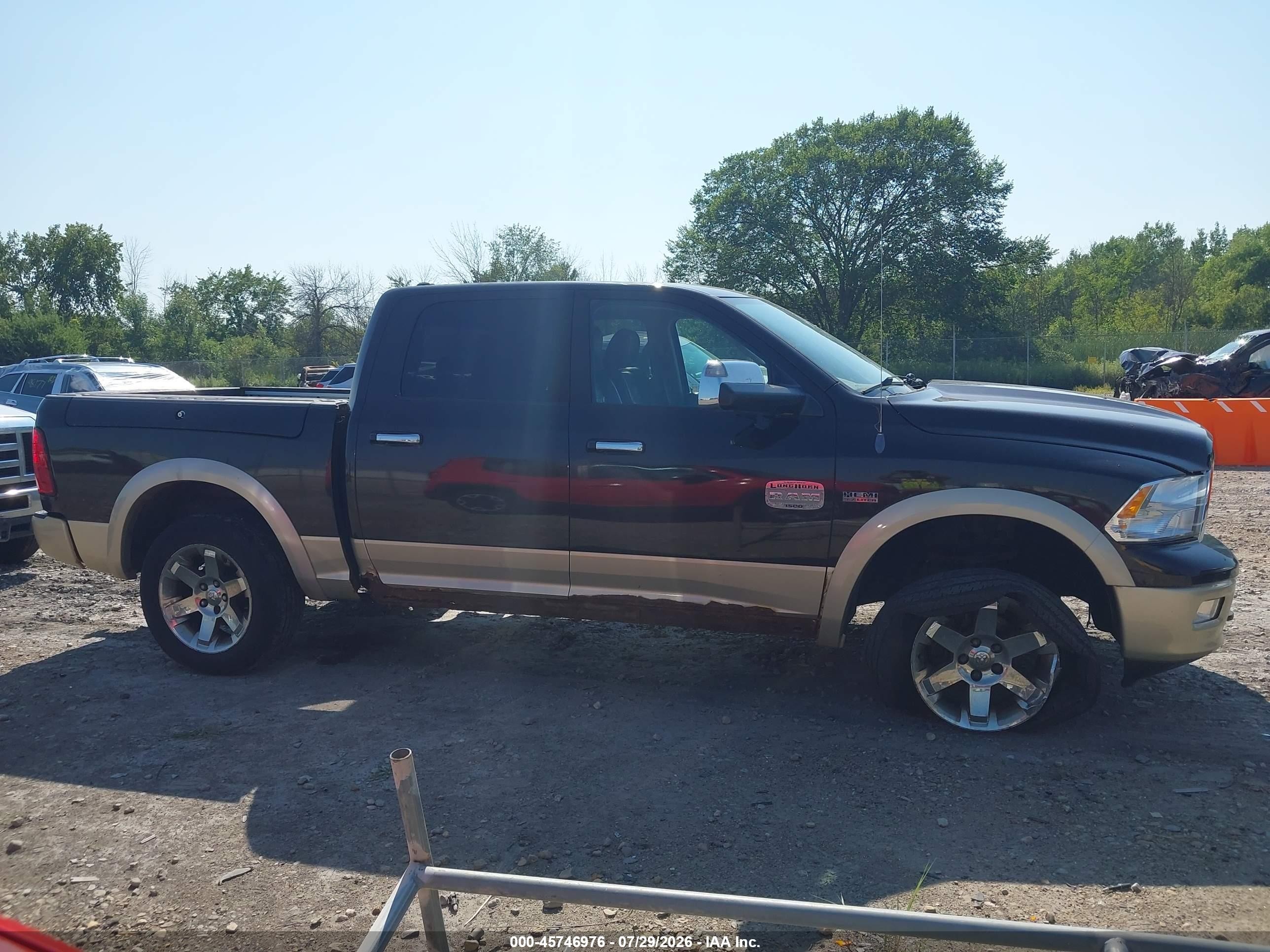 2011 Ram Ram 1500 Laramie Longhorn Brown vin: 1D7RV1CT6BS660254