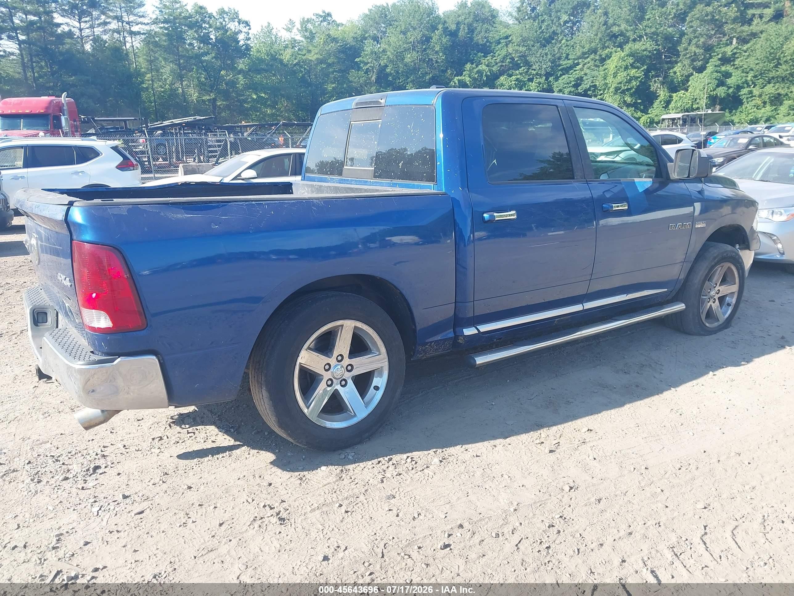 2010 Dodge Ram 1500 Slt/sport/trx Blue vin: 1D7RV1CT7AS202172