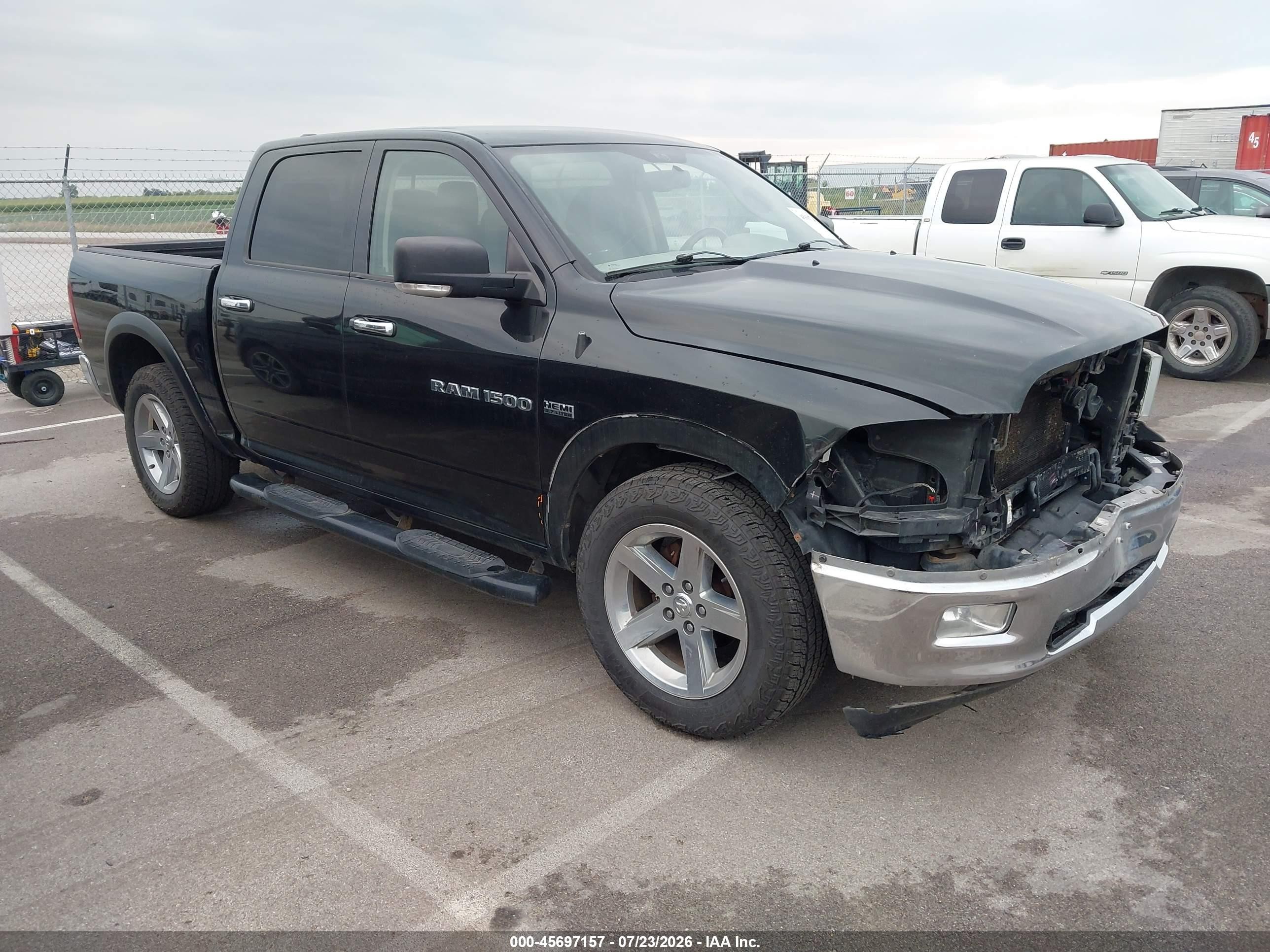 2011 Ram Ram 1500 Slt Black vin: 1D7RV1CT7BS645049