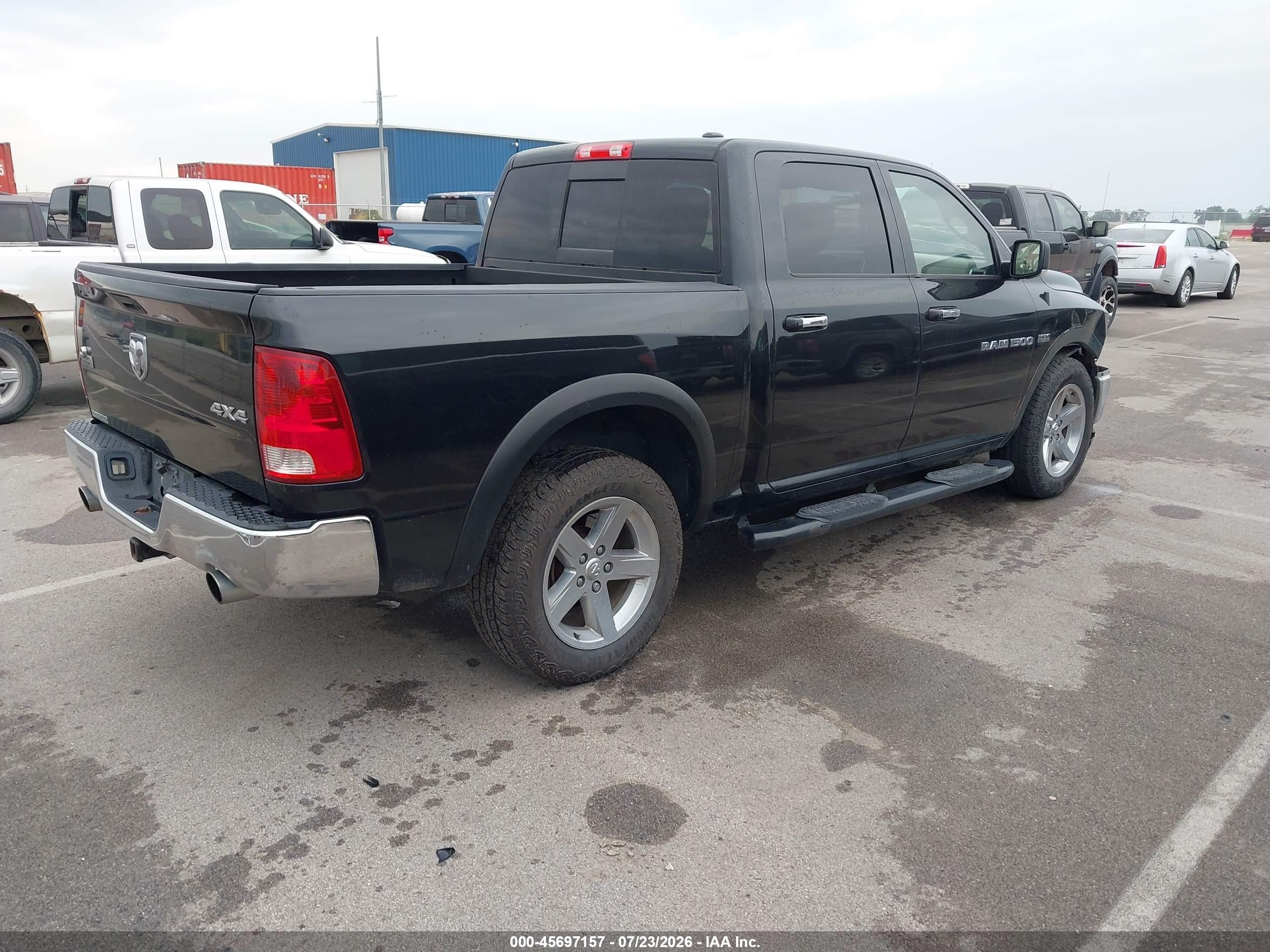 2011 Ram Ram 1500 Slt Black vin: 1D7RV1CT7BS645049