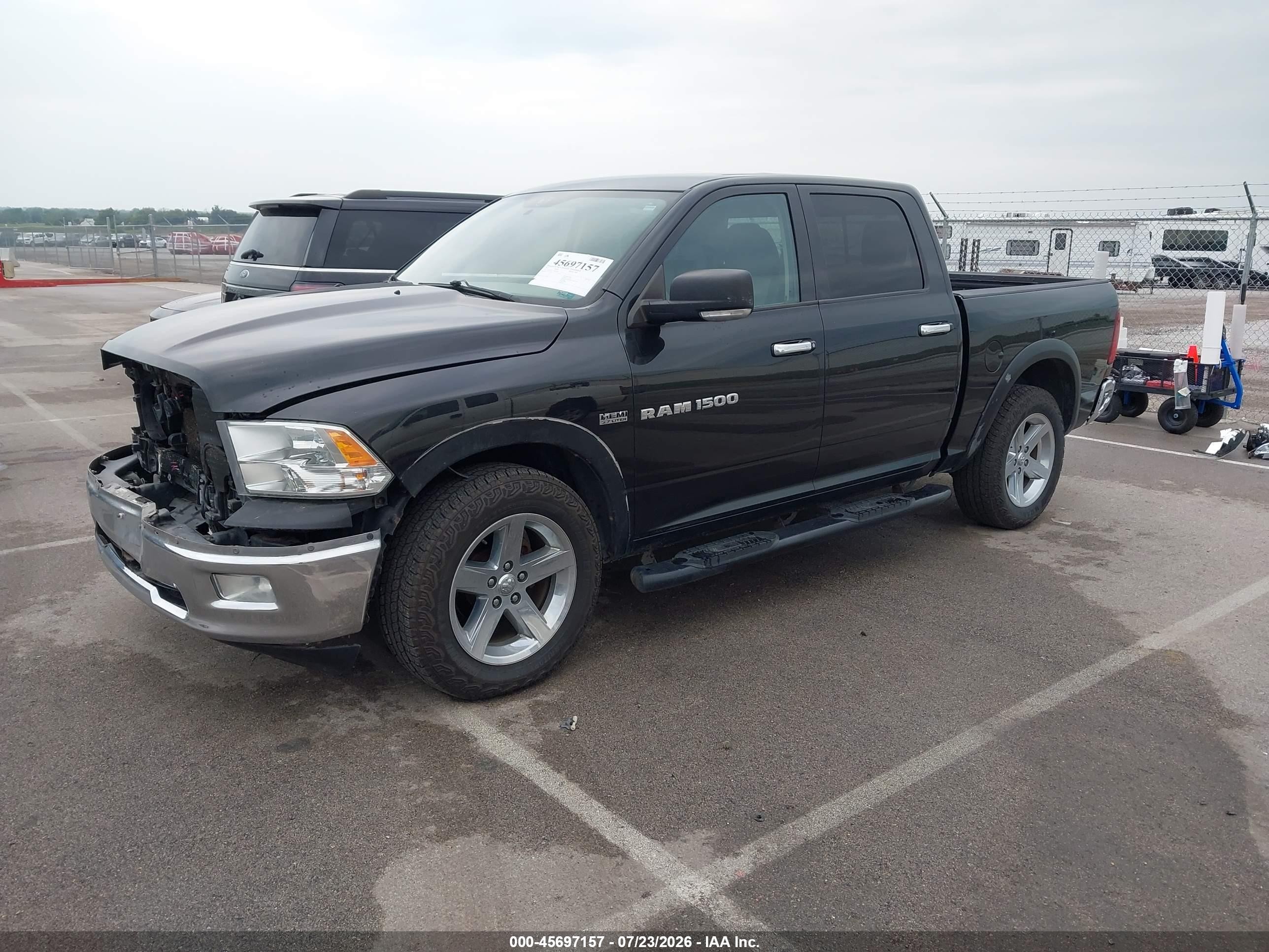 2011 Ram Ram 1500 Slt Black vin: 1D7RV1CT7BS645049
