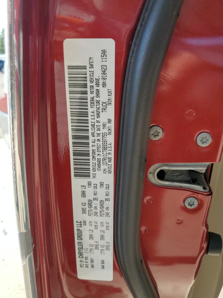 2011 Dodge Ram 1500 Red vin: 1D7RV1CT8BS597755