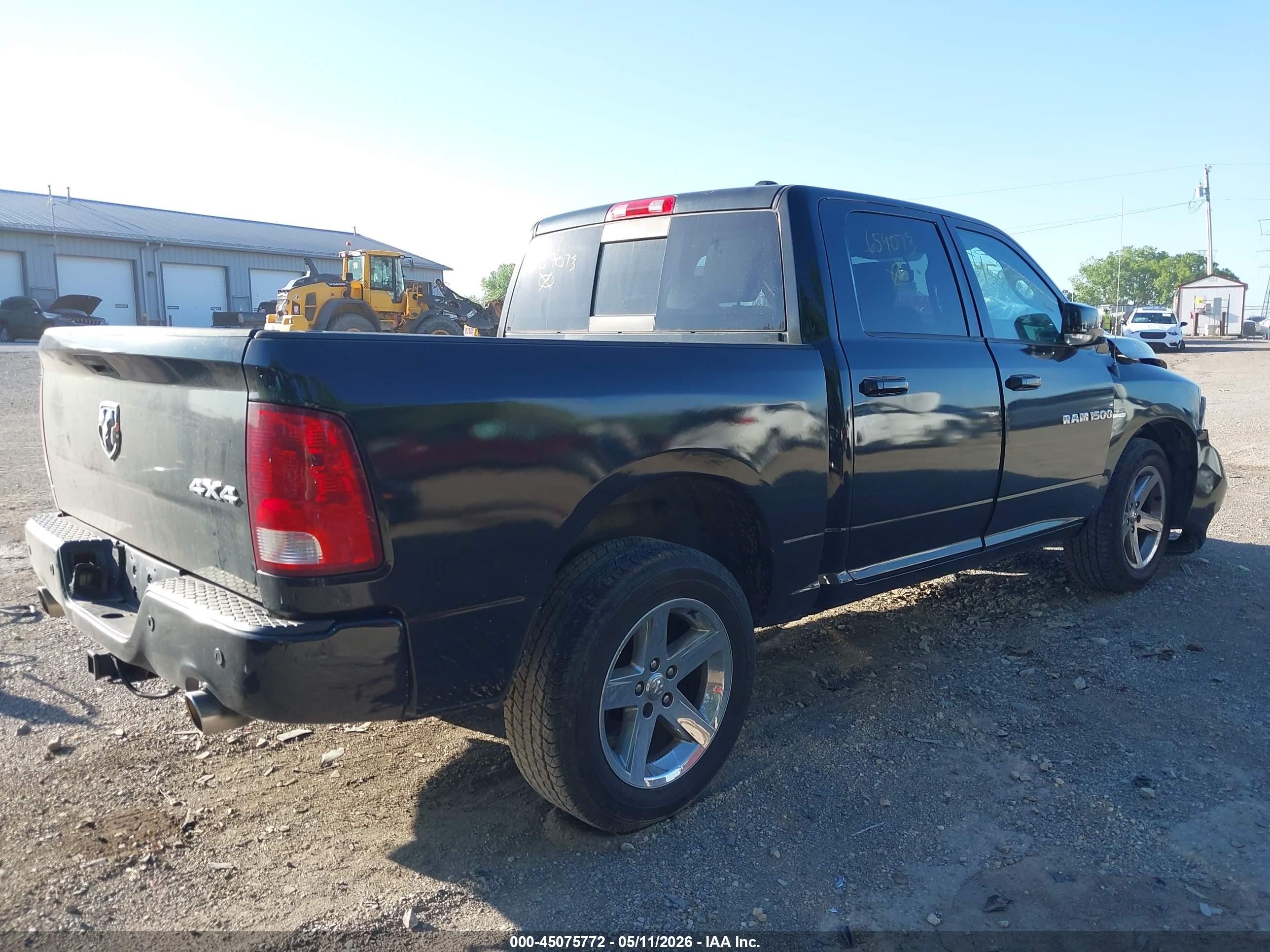 2011 Ram Ram 1500 Sport Черный vin: 1D7RV1CT8BS659073