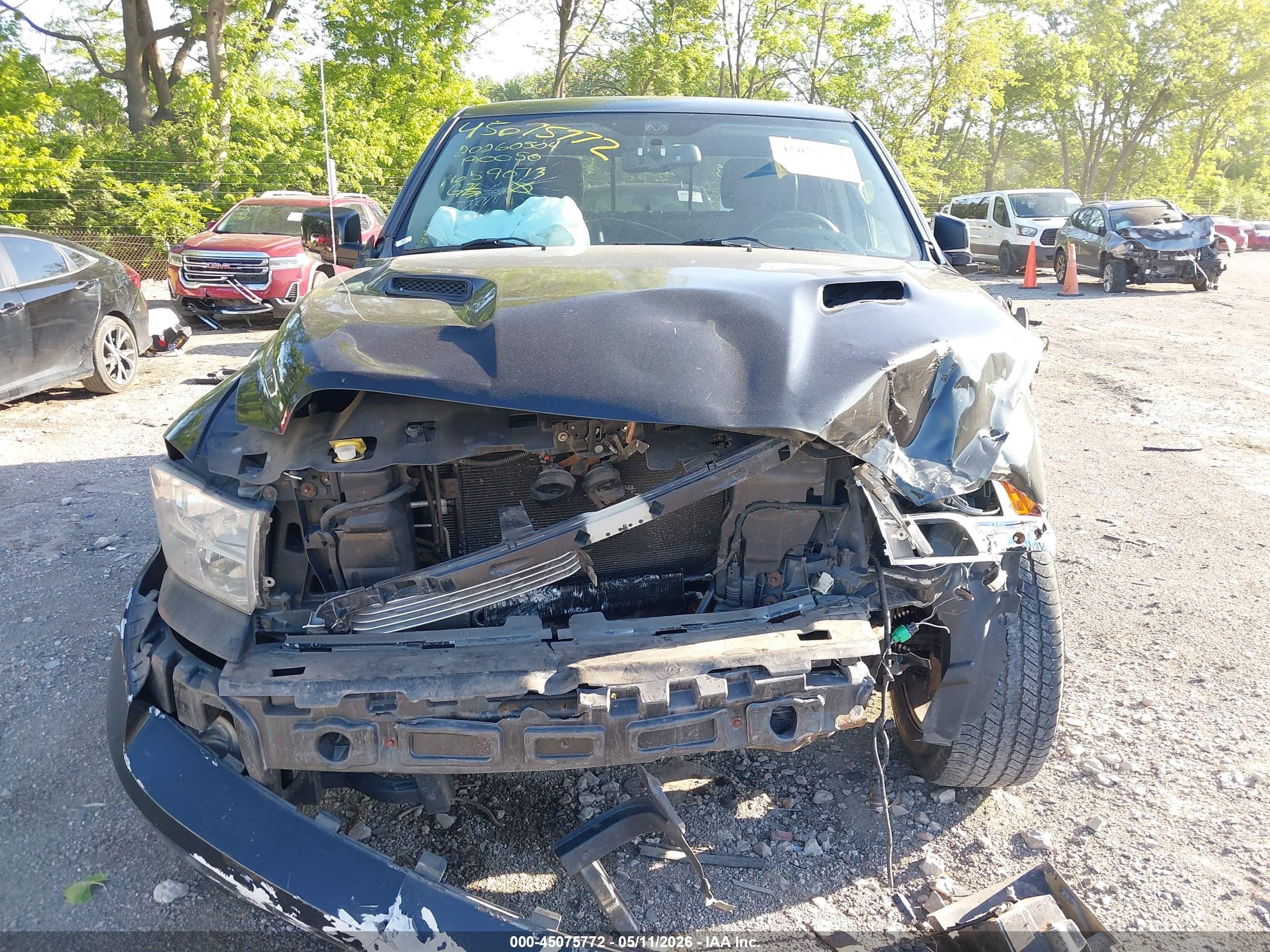 2011 Ram Ram 1500 Sport Черный vin: 1D7RV1CT8BS659073