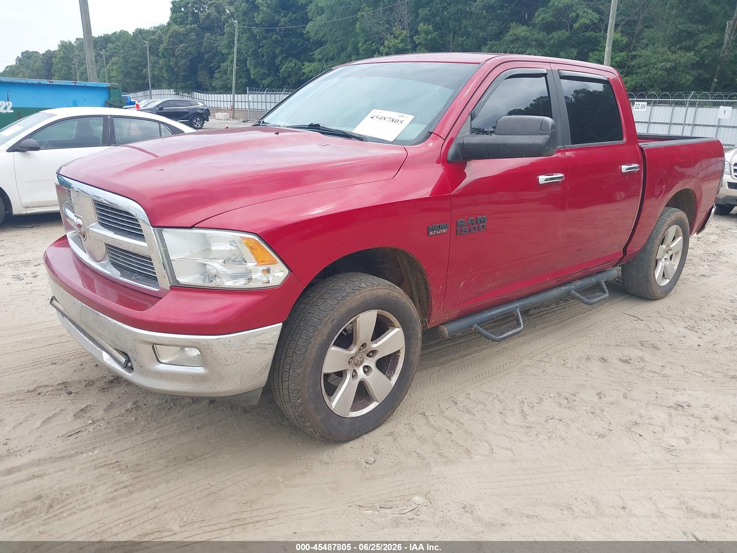 2010 Dodge Ram 1500 Slt/sport/trx Burgundy vin: 1D7RV1CT9AS146803