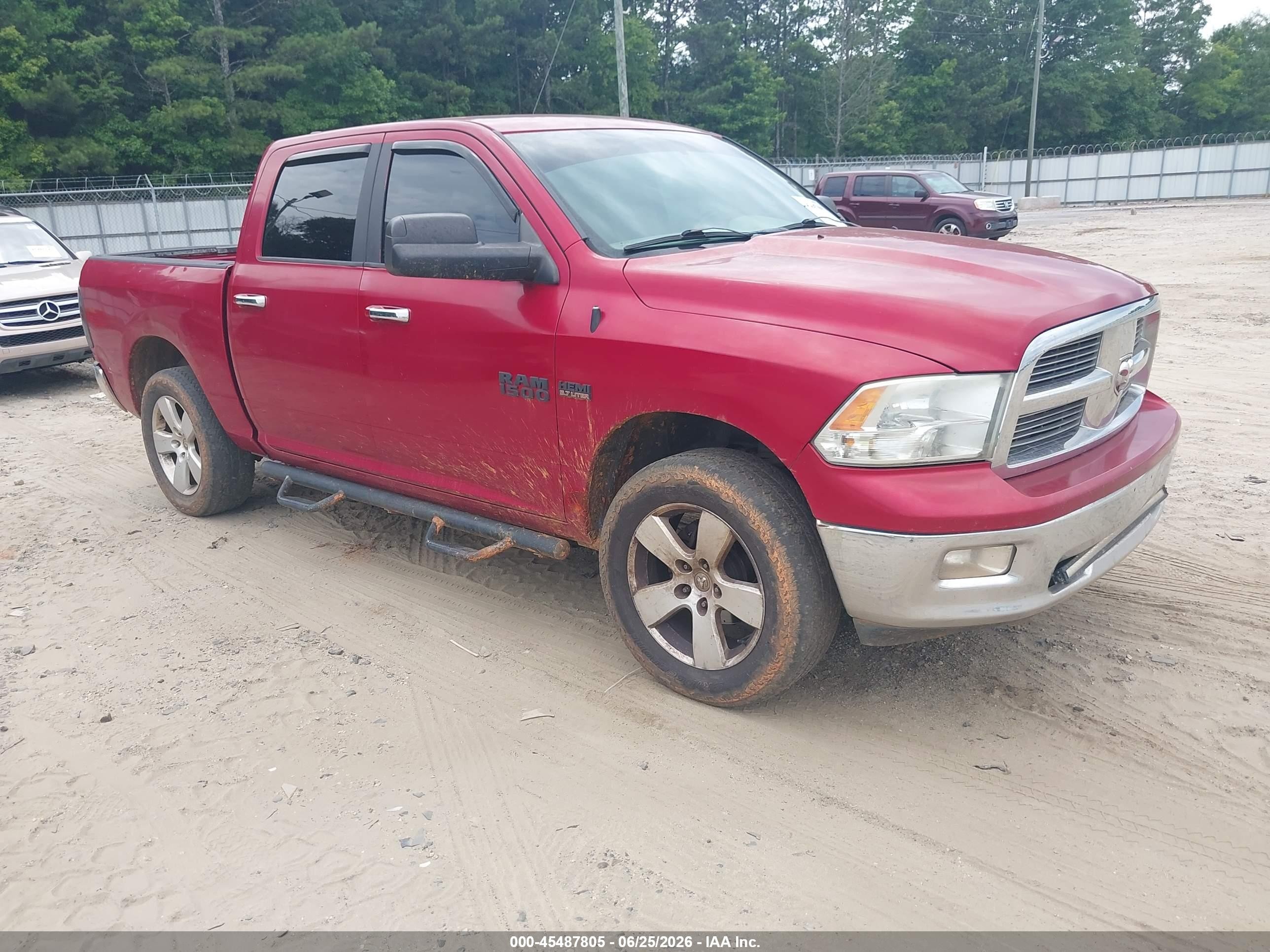 2010 Dodge Ram 1500 Slt/sport/trx Burgundy vin: 1D7RV1CT9AS146803