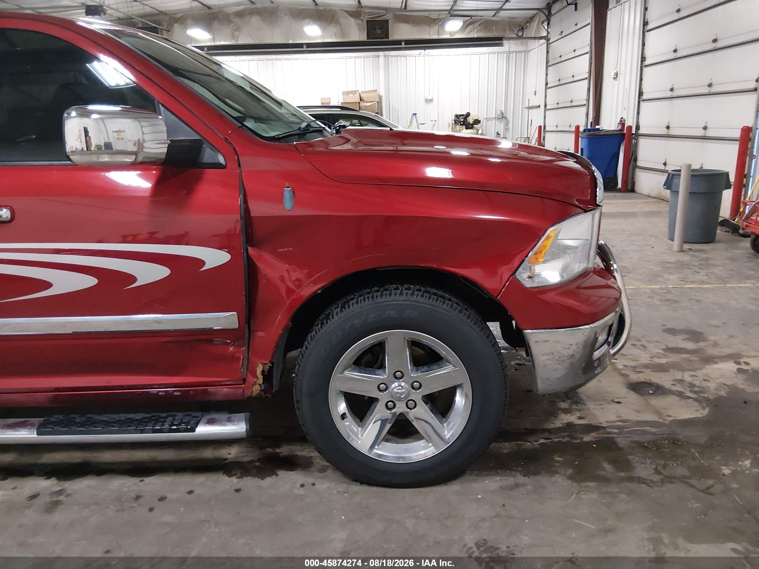 2010 Dodge Ram 1500 Slt/sport/trx Red vin: 1D7RV1CT9AS179073