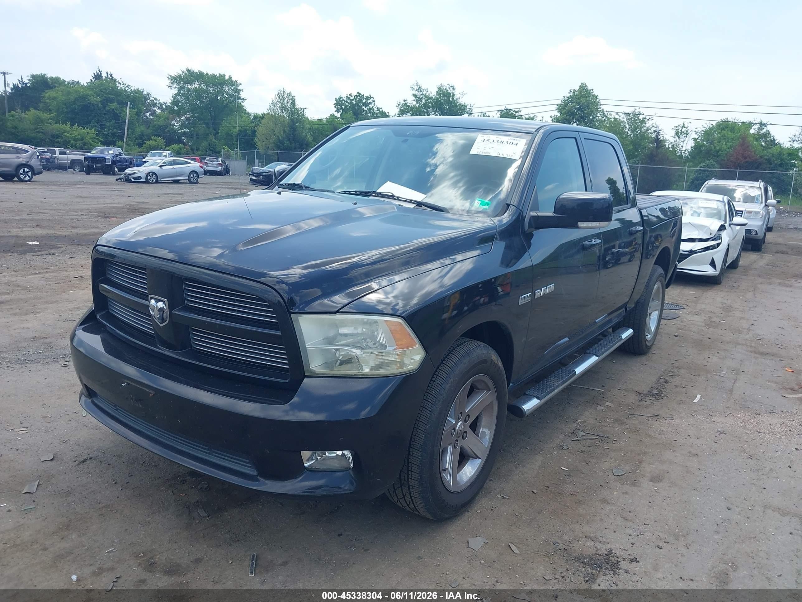 2010 Dodge Ram 1500 Slt/sport/trx Black vin: 1D7RV1CT9AS211729