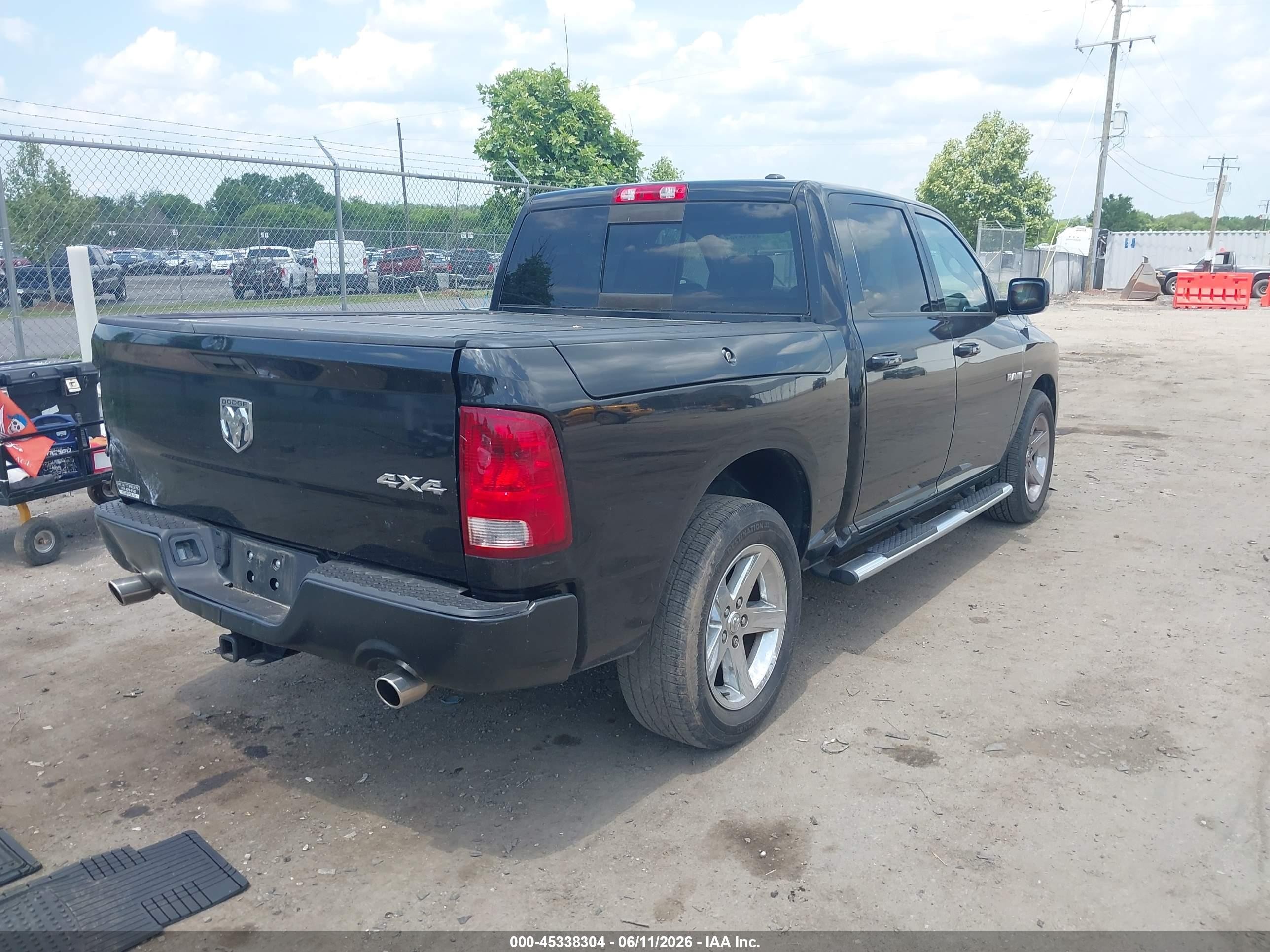 2010 Dodge Ram 1500 Slt/sport/trx Black vin: 1D7RV1CT9AS211729
