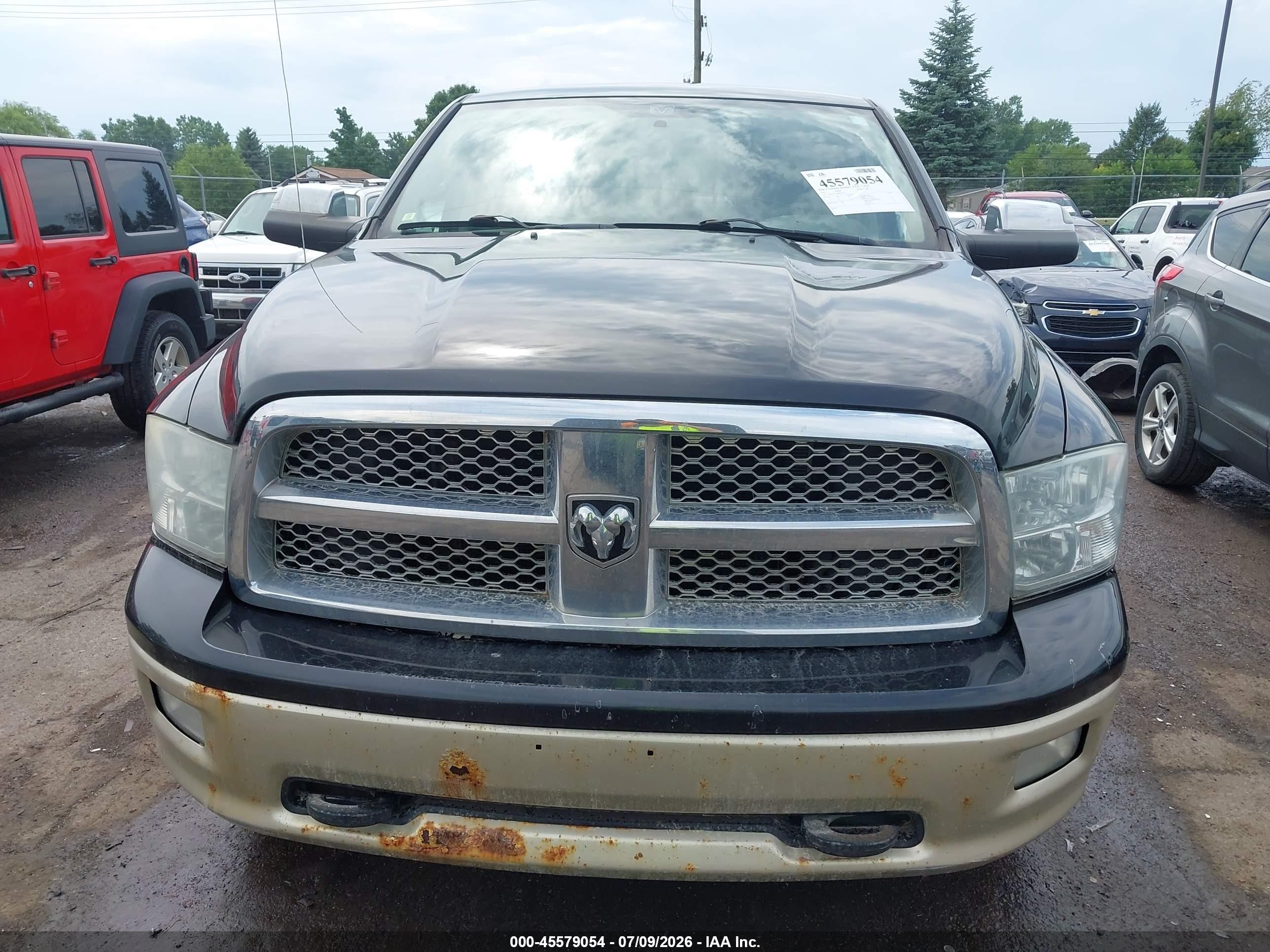 2011 Ram Ram 1500 Laramie Longhorn Черный vin: 1D7RV1CT9BS613977