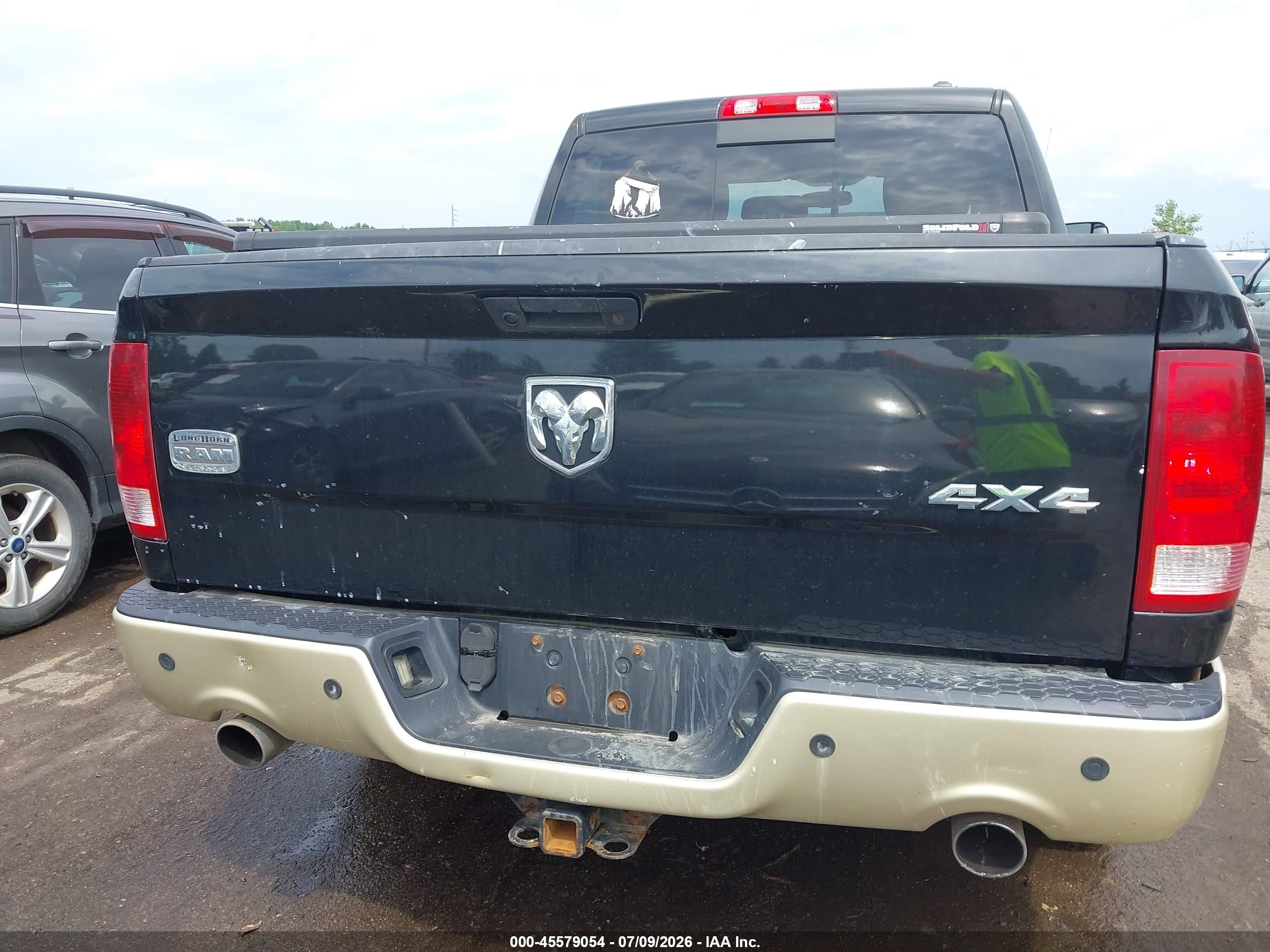 2011 Ram Ram 1500 Laramie Longhorn Черный vin: 1D7RV1CT9BS613977