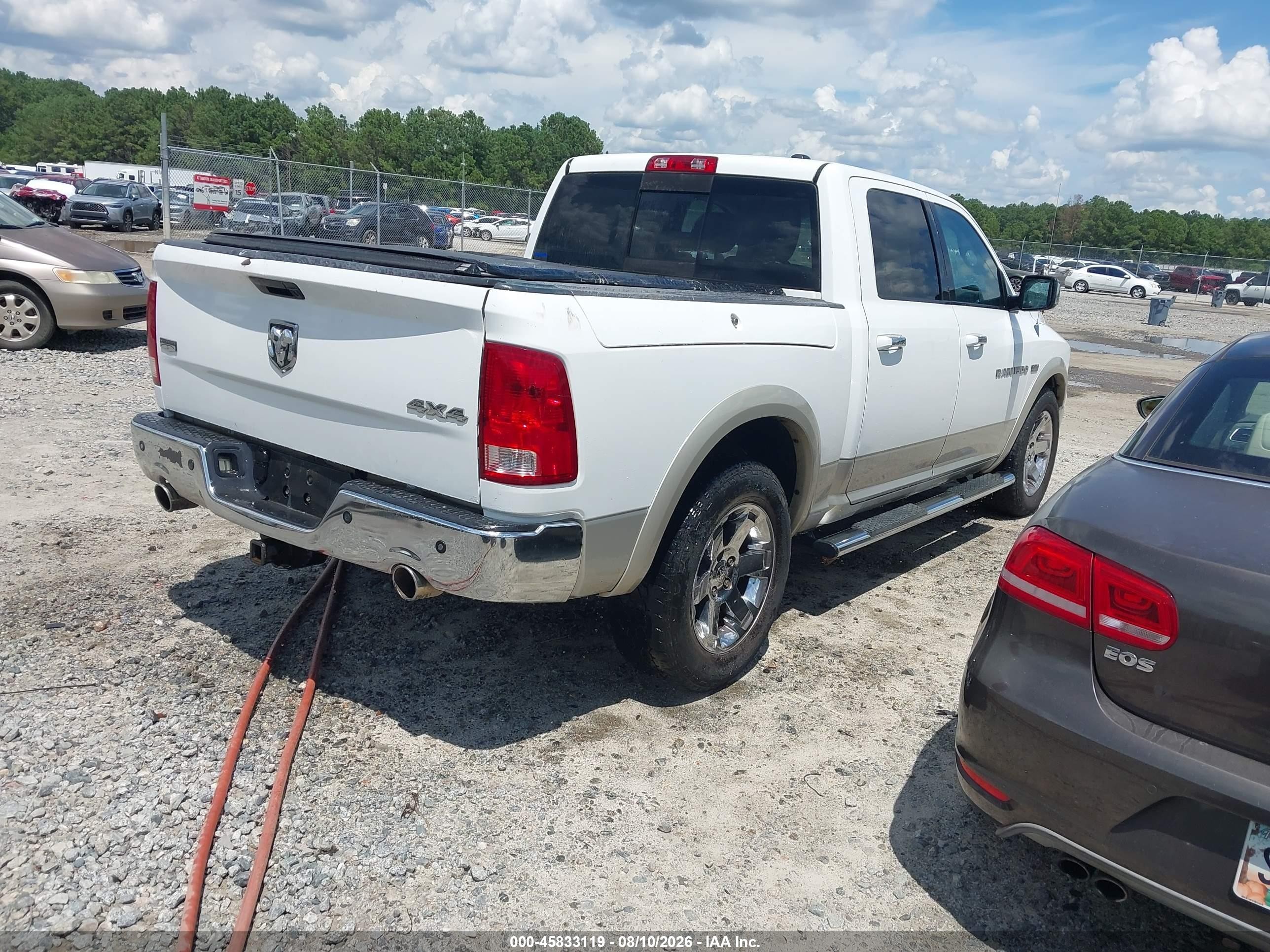 2011 Ram Ram 1500 Laramie Белый vin: 1D7RV1CT9BS648163