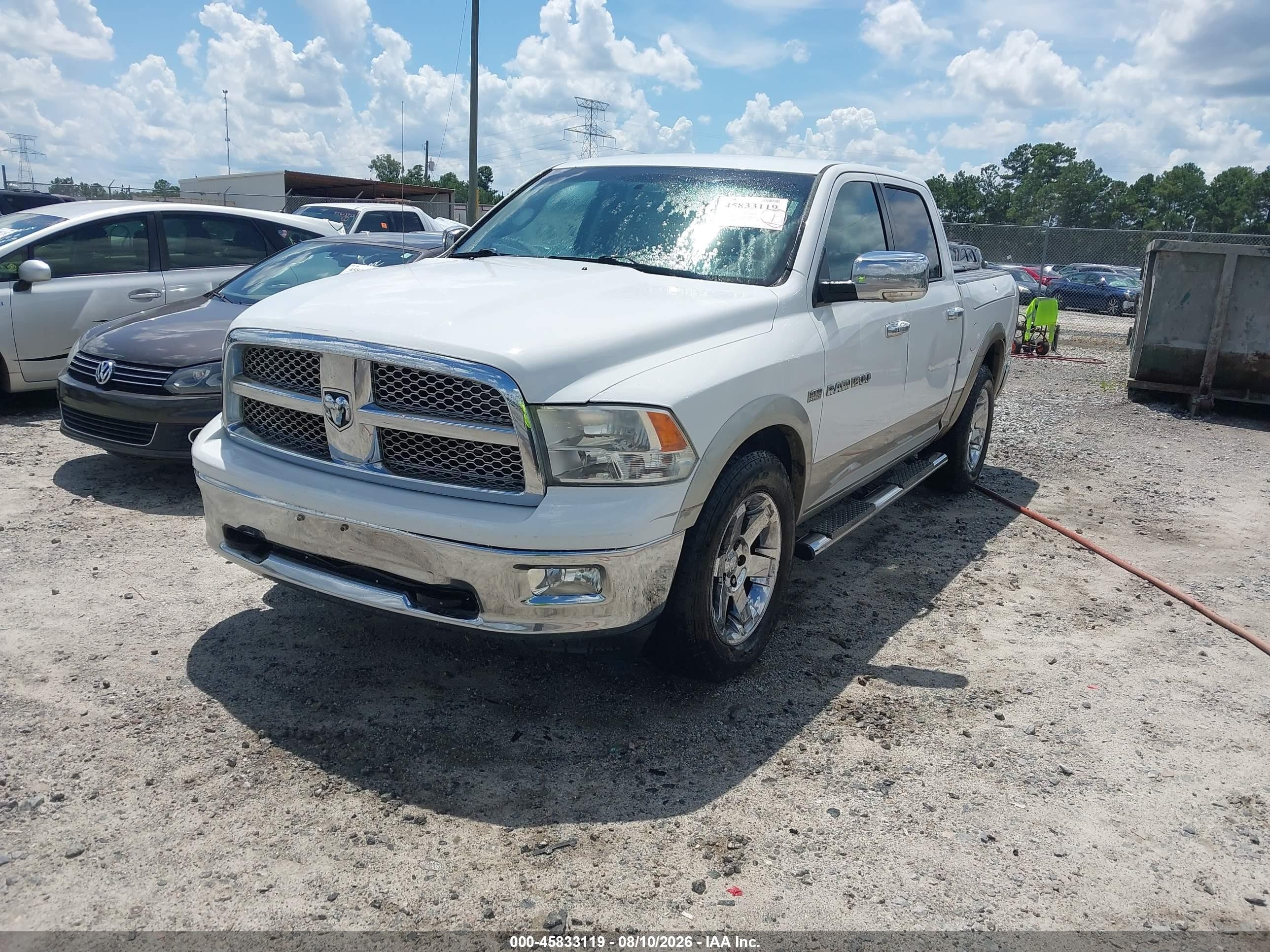 2011 Ram Ram 1500 Laramie Белый vin: 1D7RV1CT9BS648163