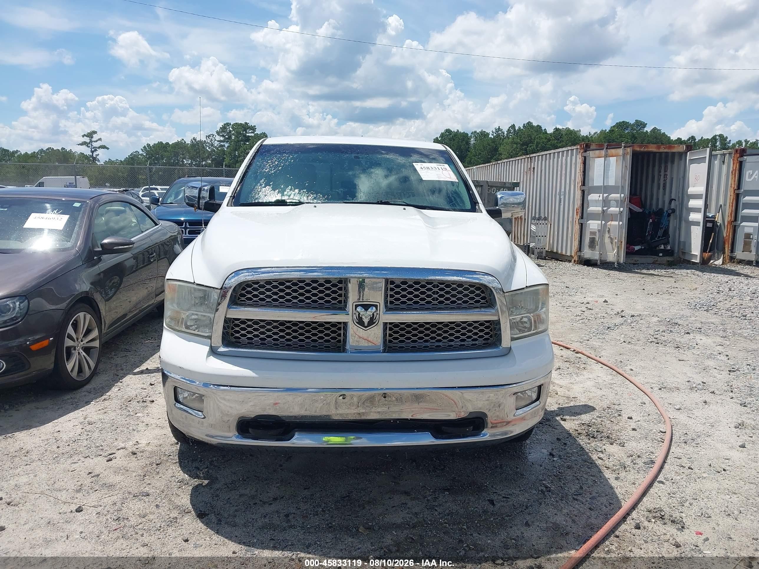 2011 Ram Ram 1500 Laramie Белый vin: 1D7RV1CT9BS648163