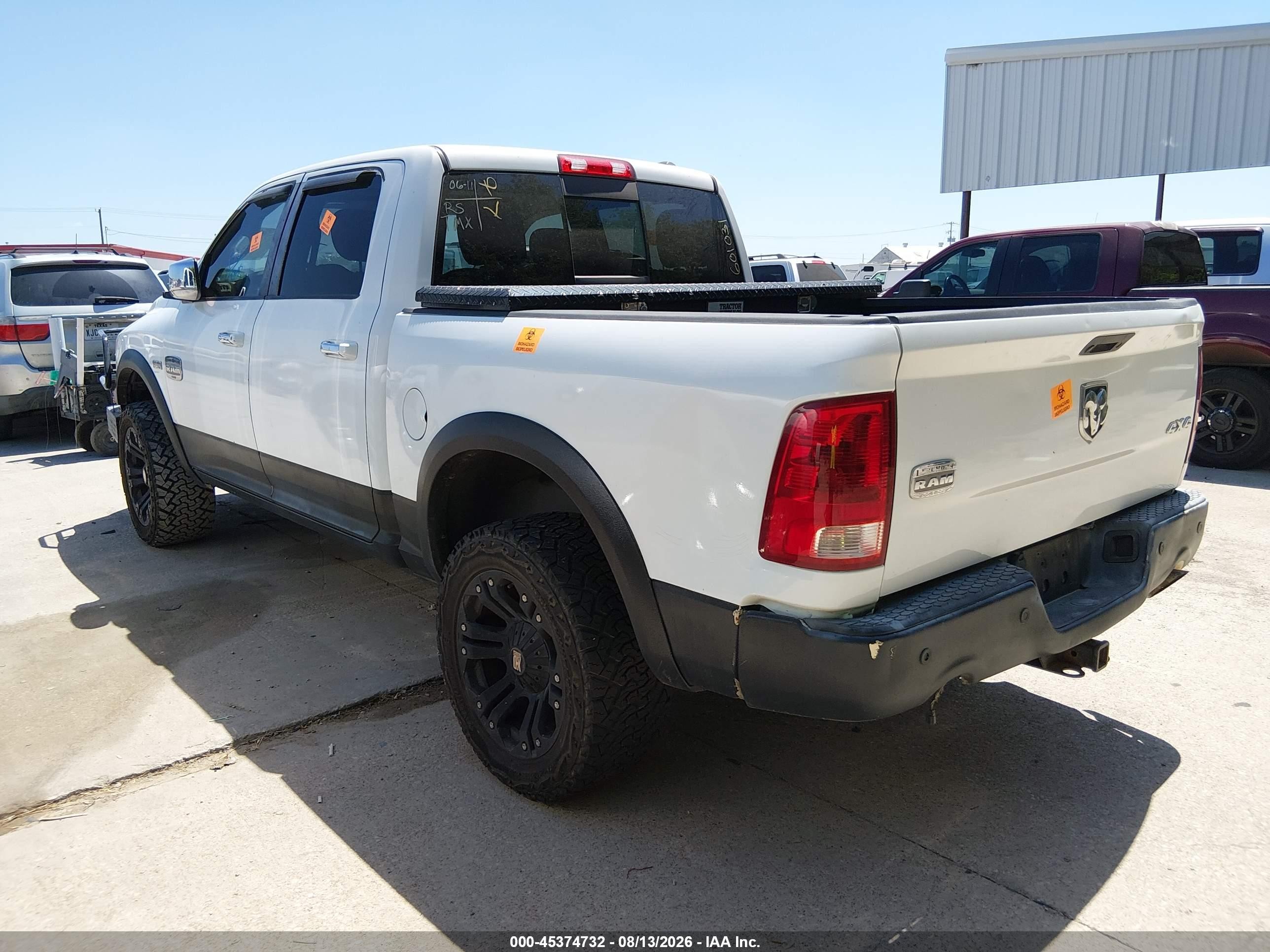 2011 Ram Ram 1500 Laramie Longhorn White vin: 1D7RV1CTXBS601031