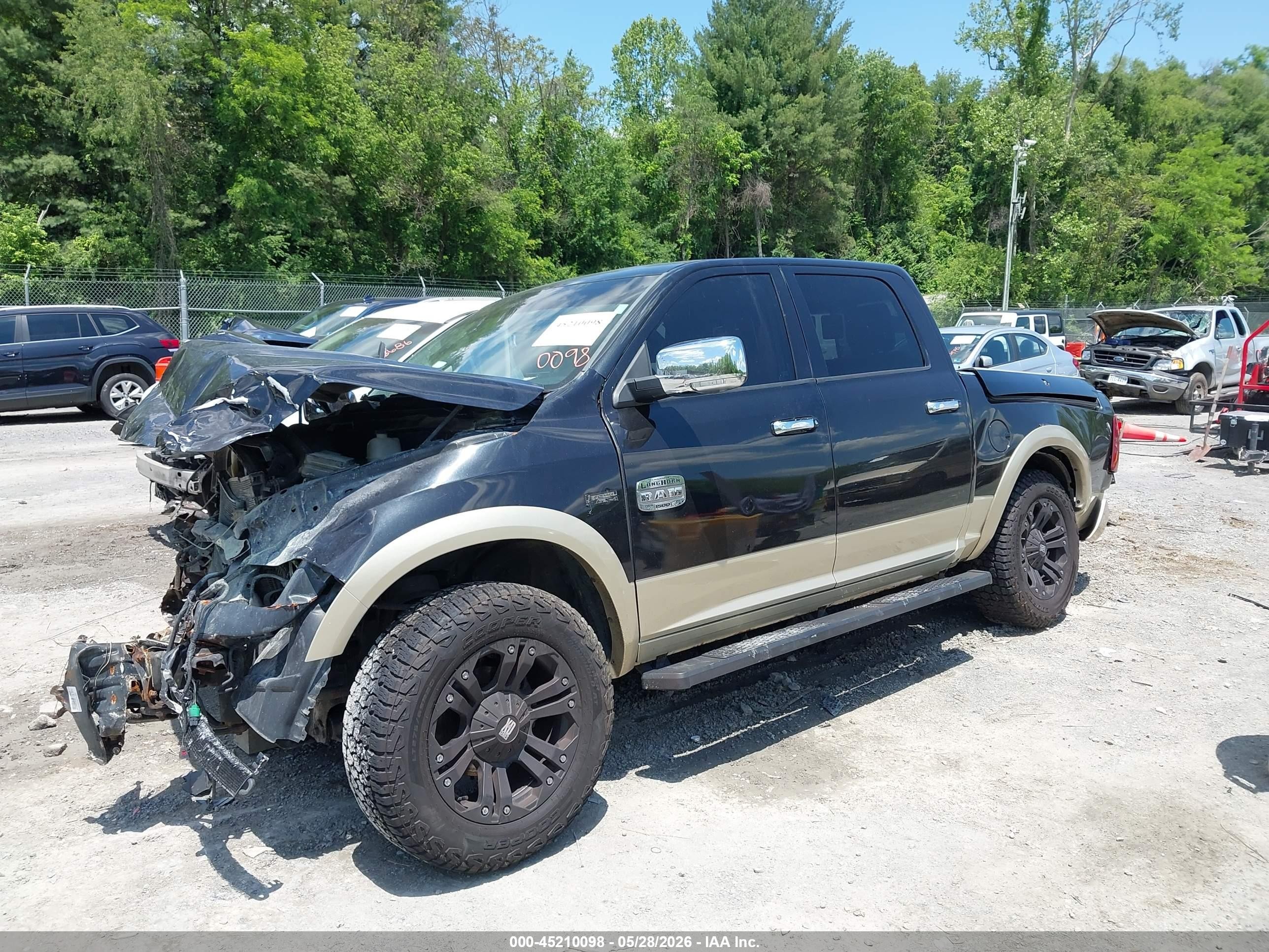 2011 Ram Ram 1500 Laramie Longhorn Черный vin: 1D7RV1CTXBS602471
