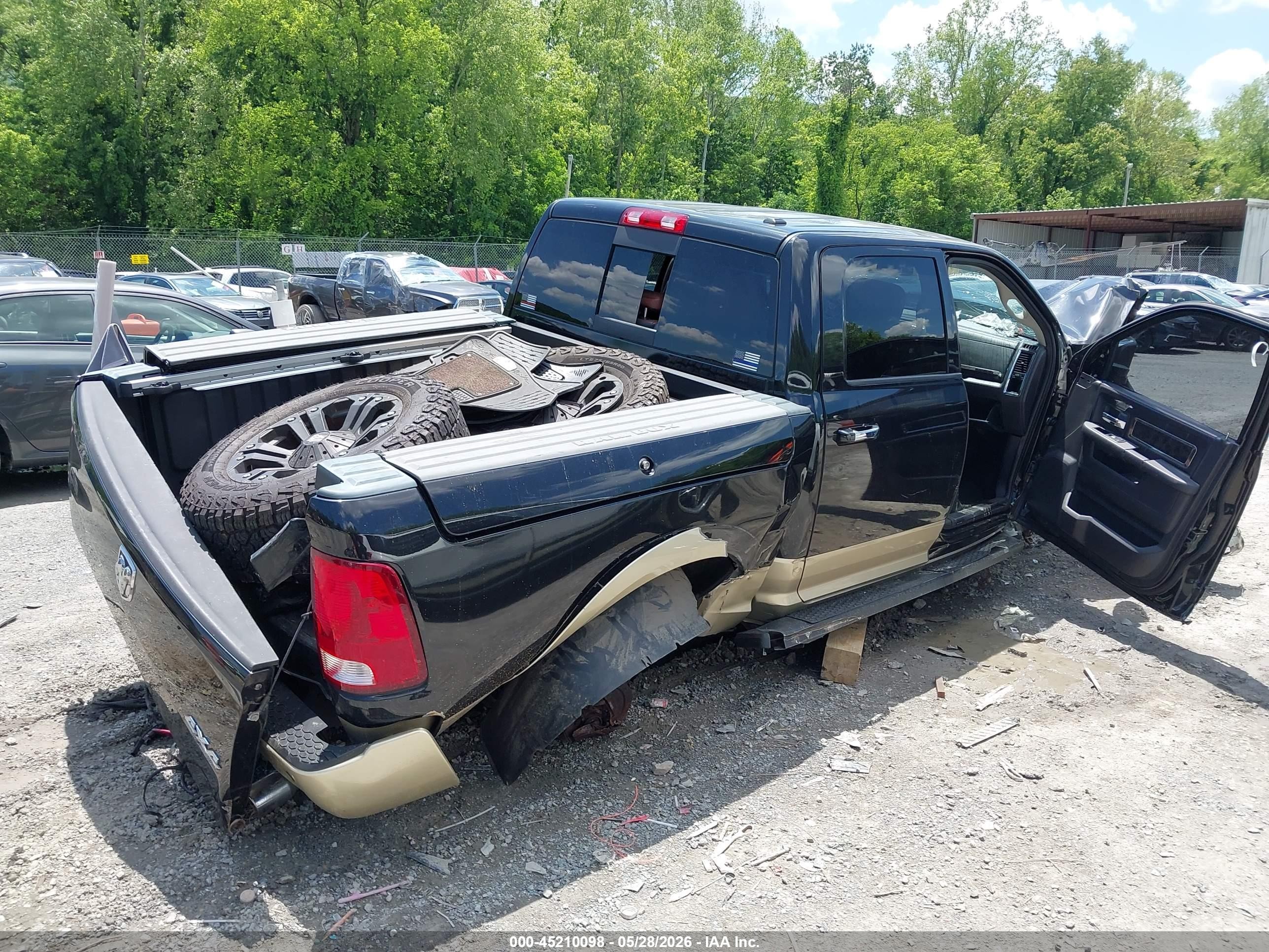 2011 Ram Ram 1500 Laramie Longhorn Черный vin: 1D7RV1CTXBS602471