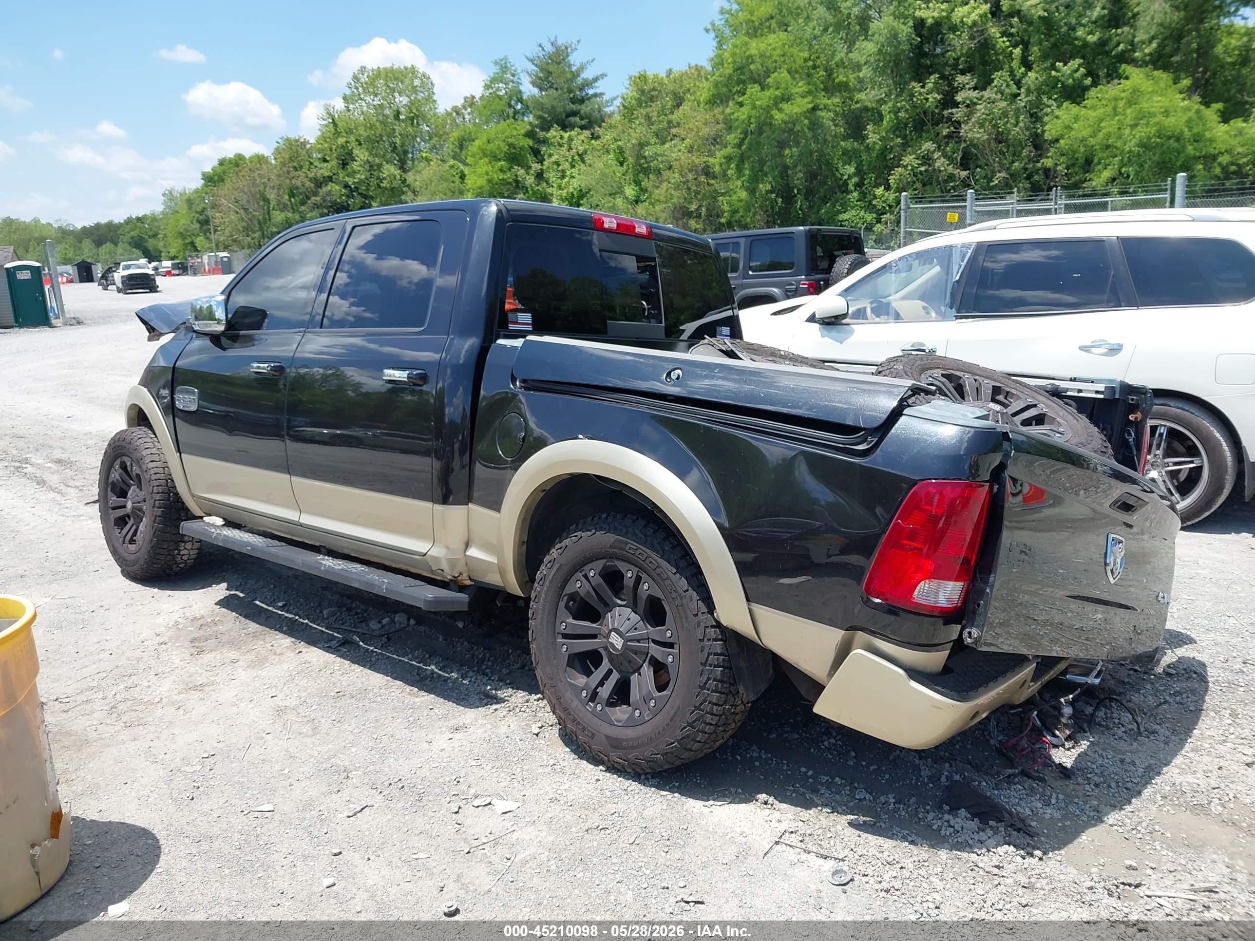 2011 Ram Ram 1500 Laramie Longhorn Черный vin: 1D7RV1CTXBS602471