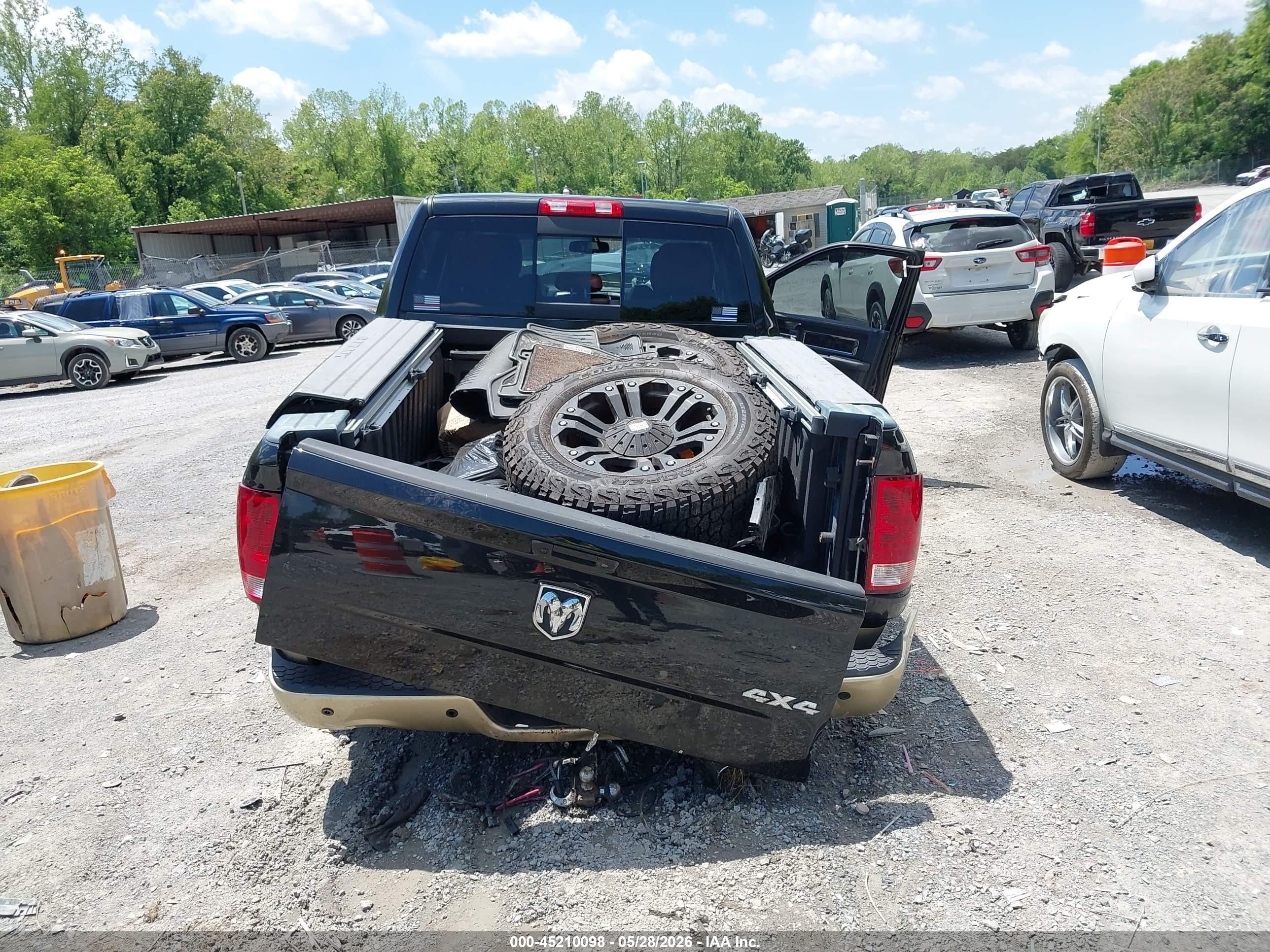2011 Ram Ram 1500 Laramie Longhorn Черный vin: 1D7RV1CTXBS602471