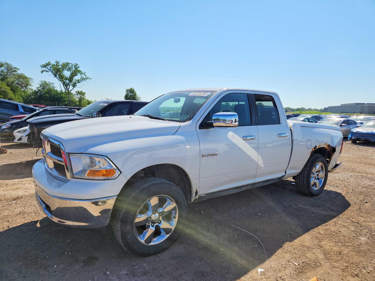 2010 Dodge Ram 1500 White vin: 1D7RV1GP2AS172981
