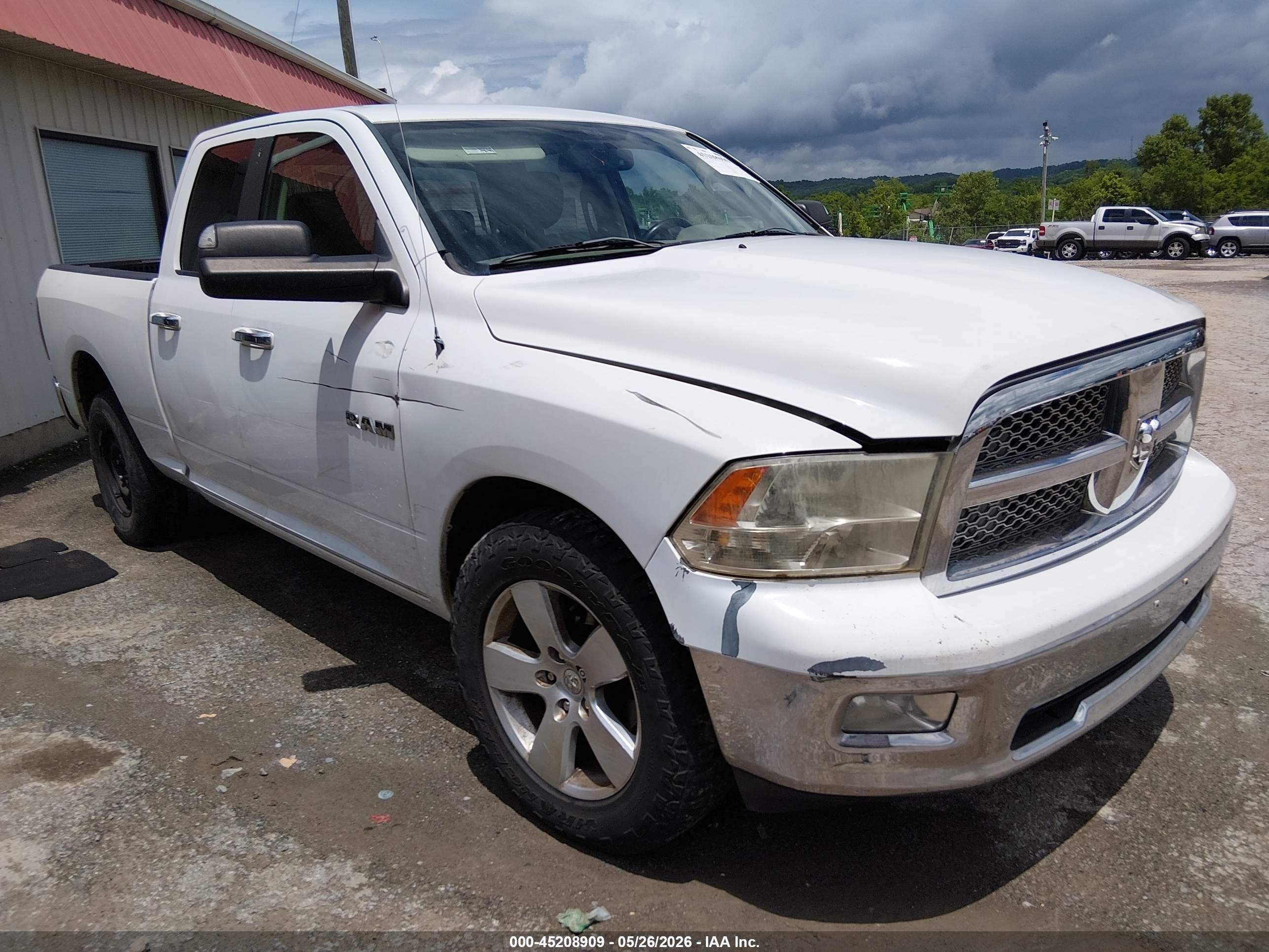 2010 Dodge Ram 1500 Slt/sport/trx White vin: 1D7RV1GP3AS230189