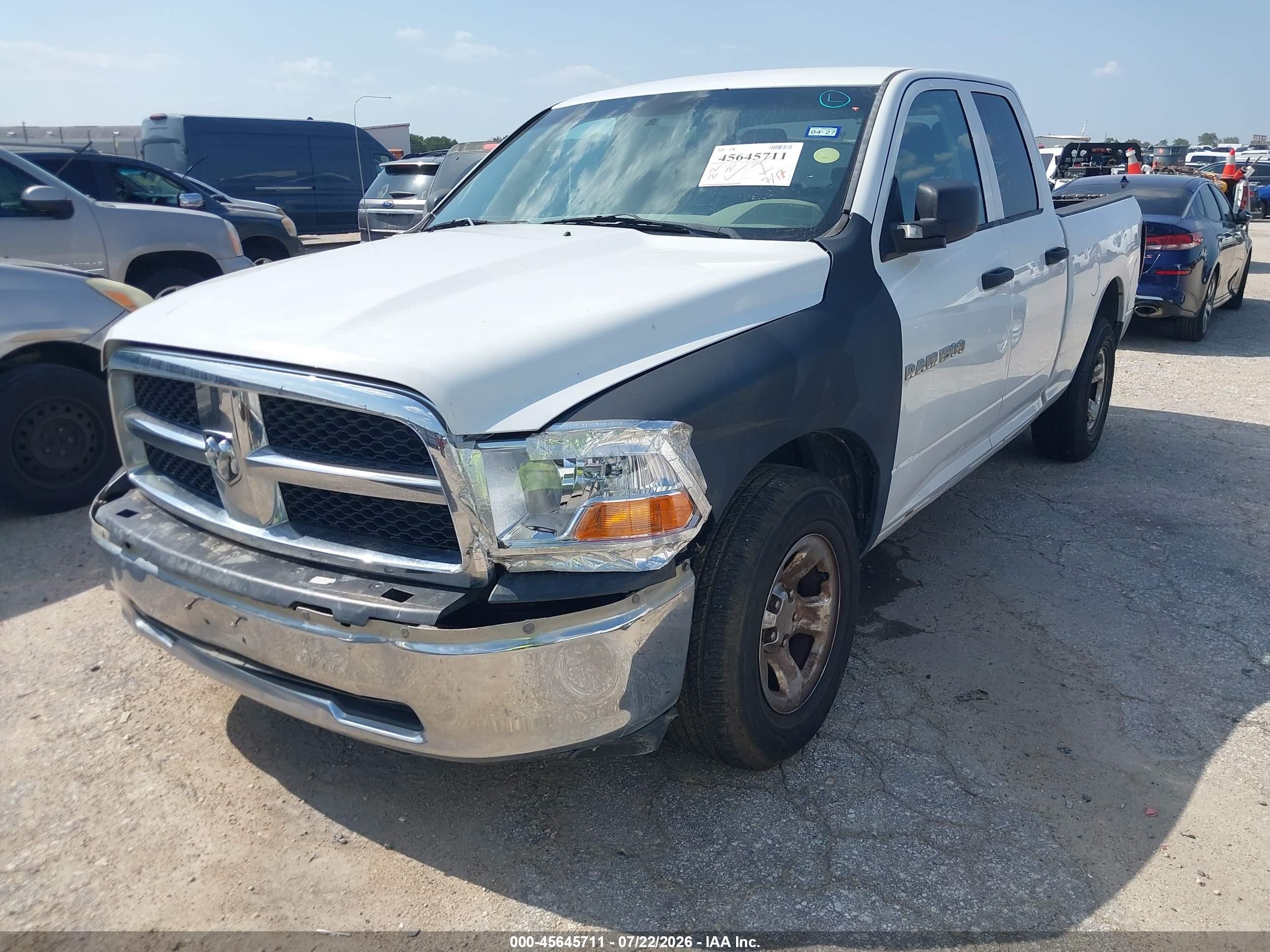 2011 Ram Ram 1500 St White vin: 1D7RV1GP3BS678420