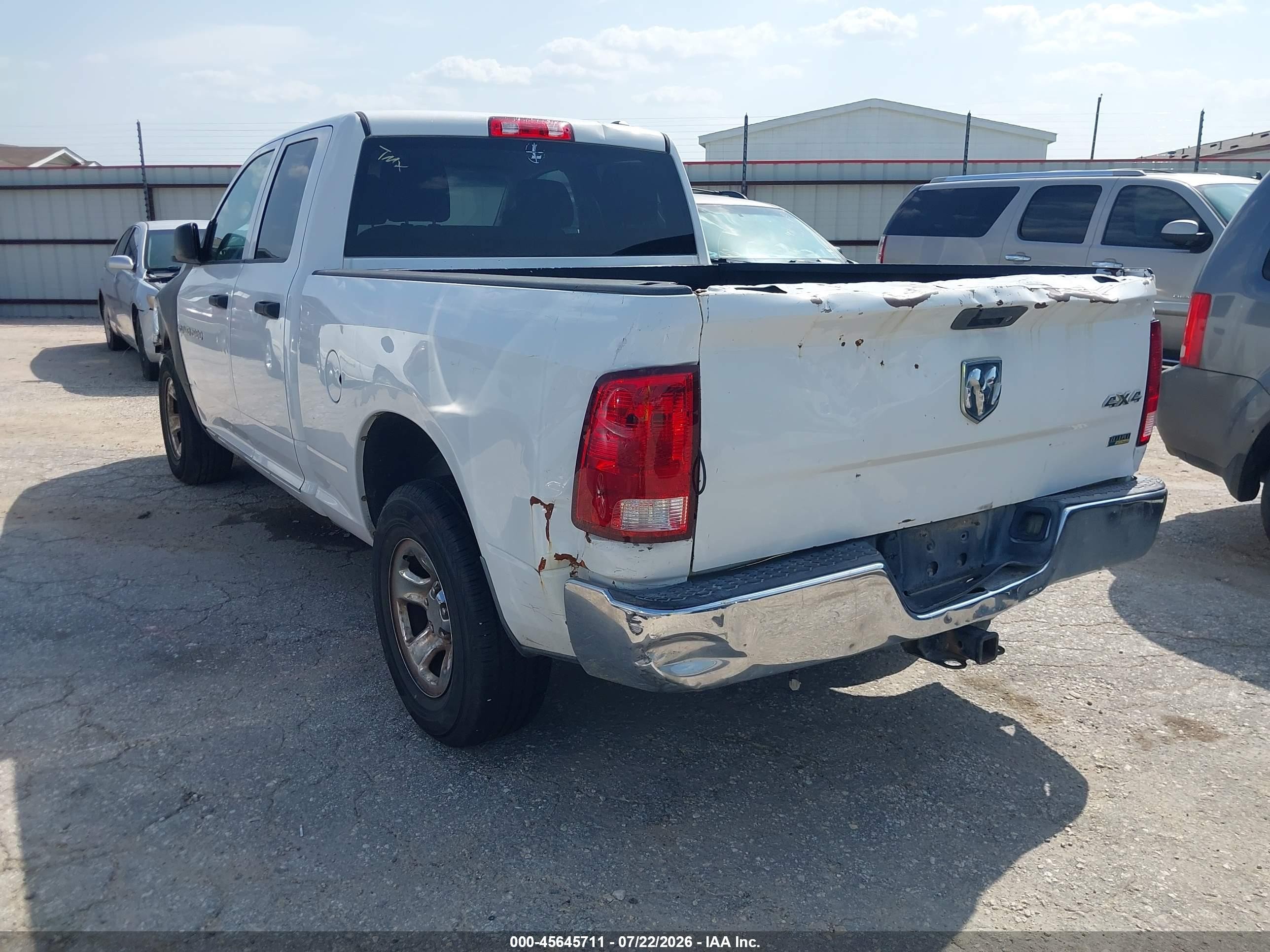 2011 Ram Ram 1500 St White vin: 1D7RV1GP3BS678420
