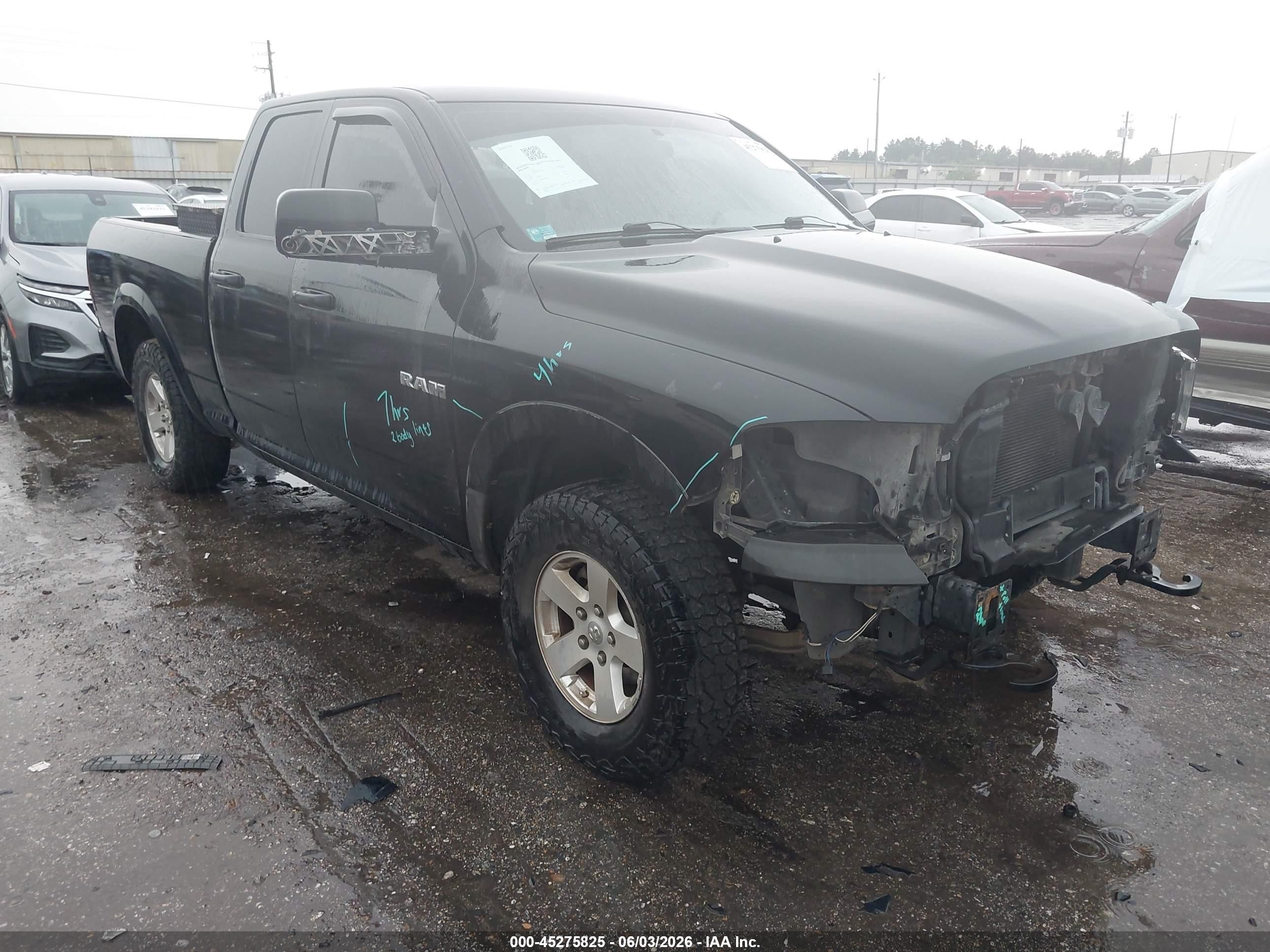 2010 Dodge Ram 1500 Slt/sport/trx Black vin: 1D7RV1GP4AS130263