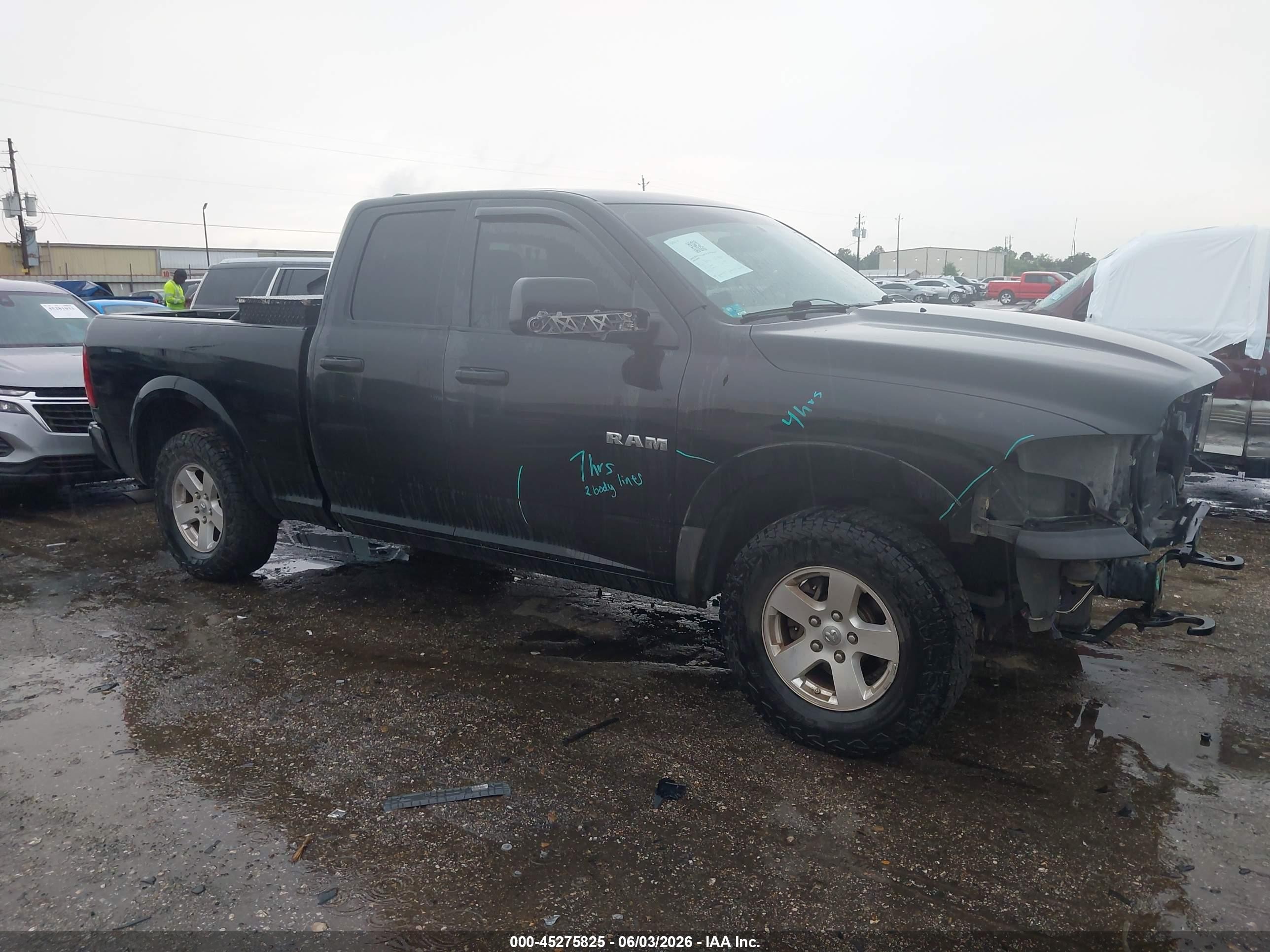 2010 Dodge Ram 1500 Slt/sport/trx Black vin: 1D7RV1GP4AS130263