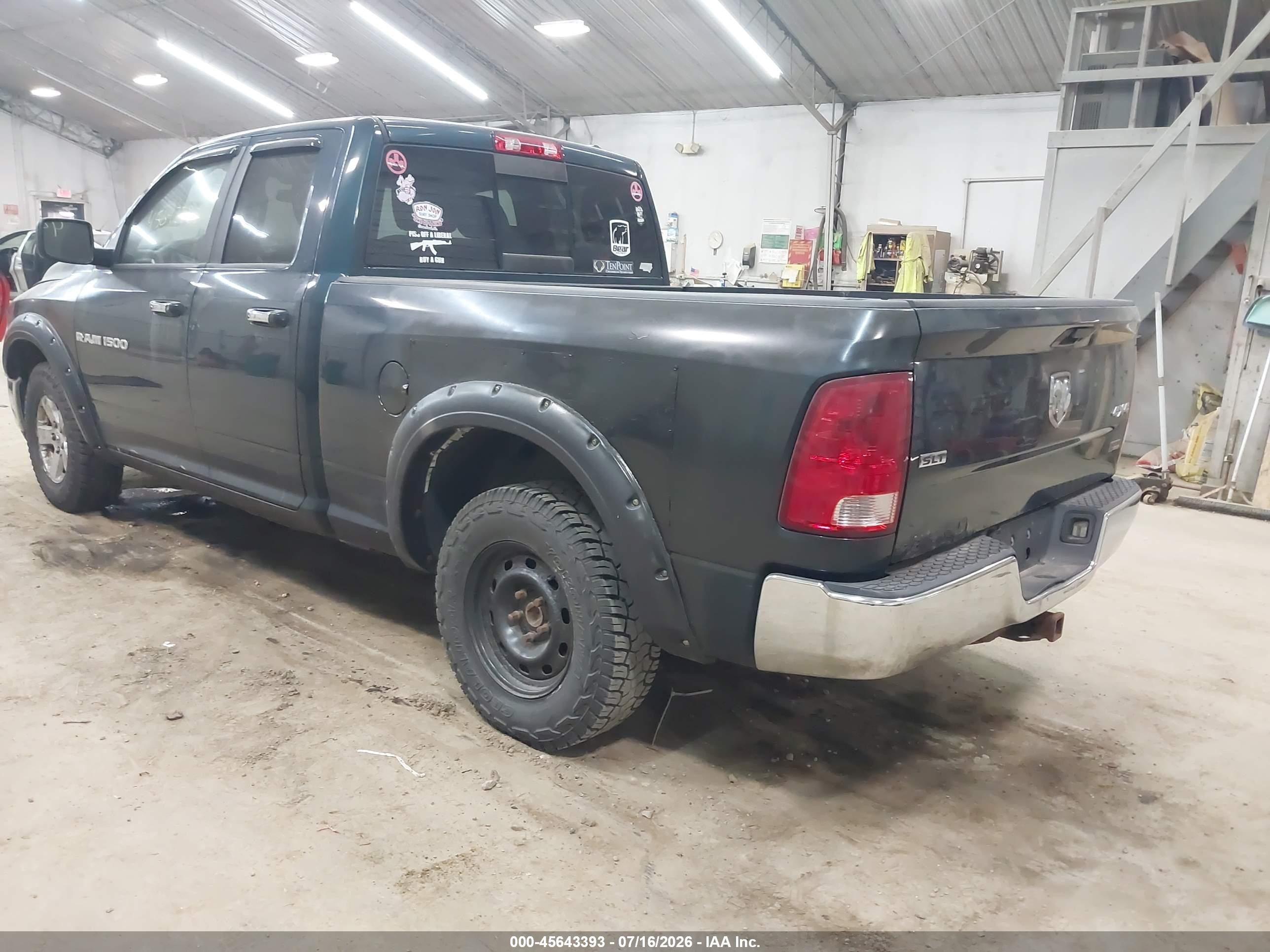 2011 Ram Ram 1500 Slt Green vin: 1D7RV1GP4BS624401