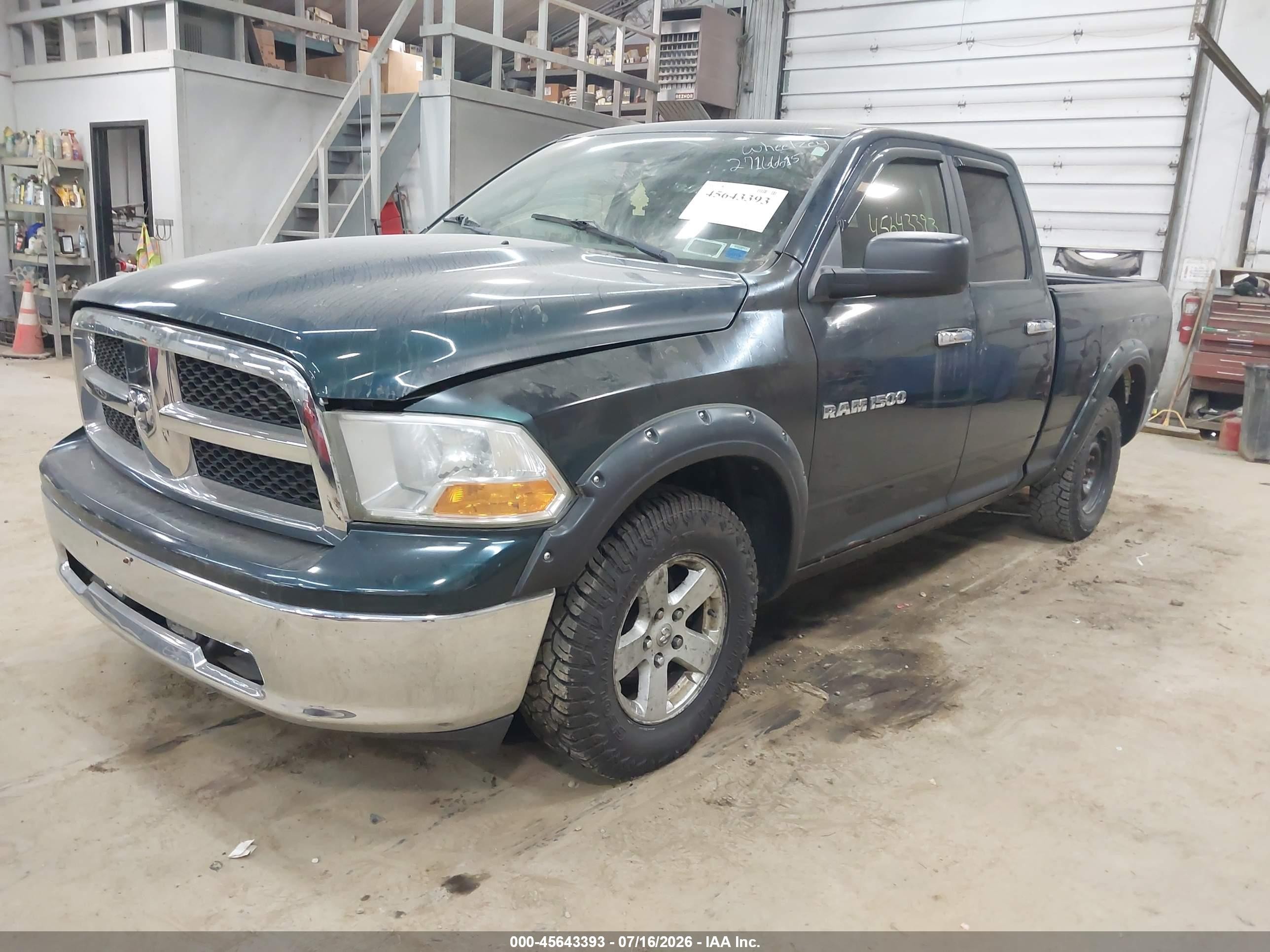 2011 Ram Ram 1500 Slt Green vin: 1D7RV1GP4BS624401