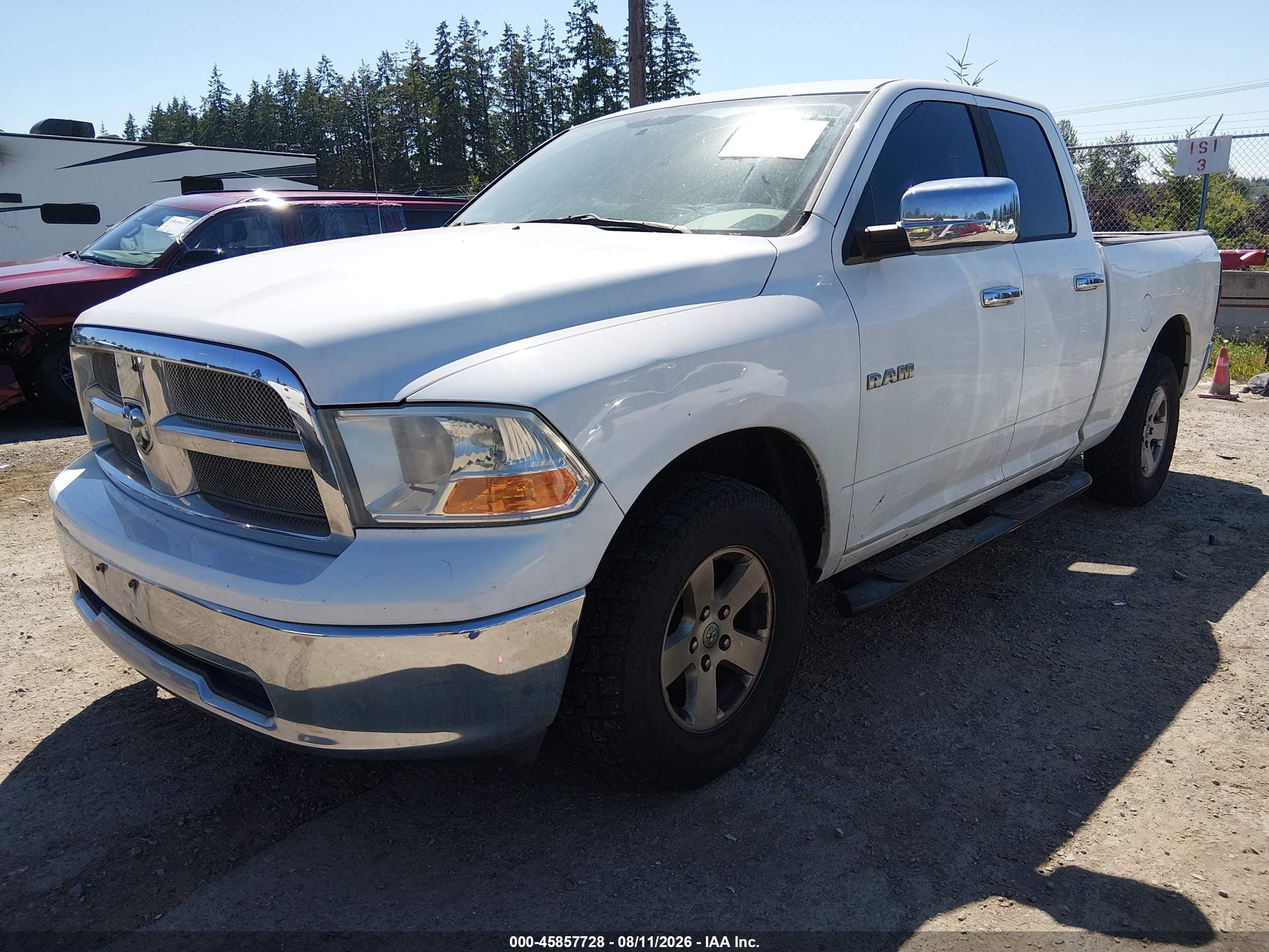 2010 Dodge Ram 1500 Slt/sport/trx White vin: 1D7RV1GP5AS135973
